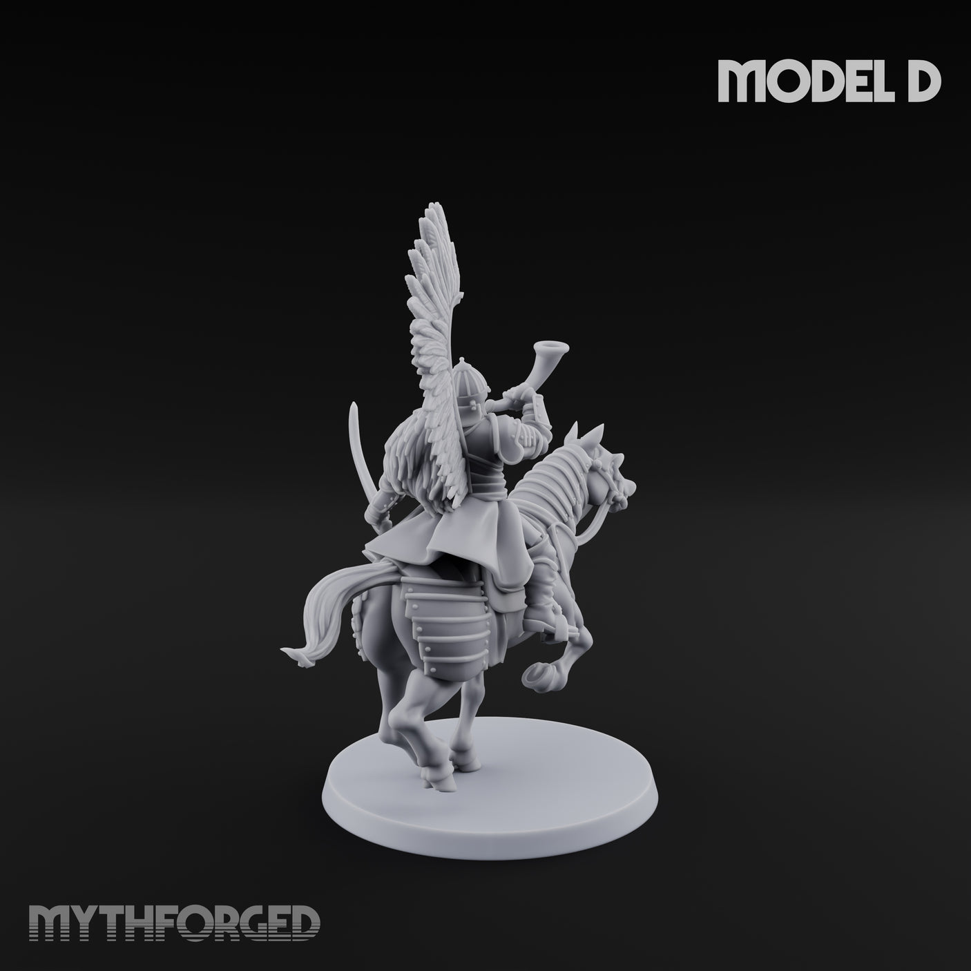 Hussar Charging Lancer Cavalry Set D Miniature for Dungeons and Dragons, Pathfinder or other TTRPGs