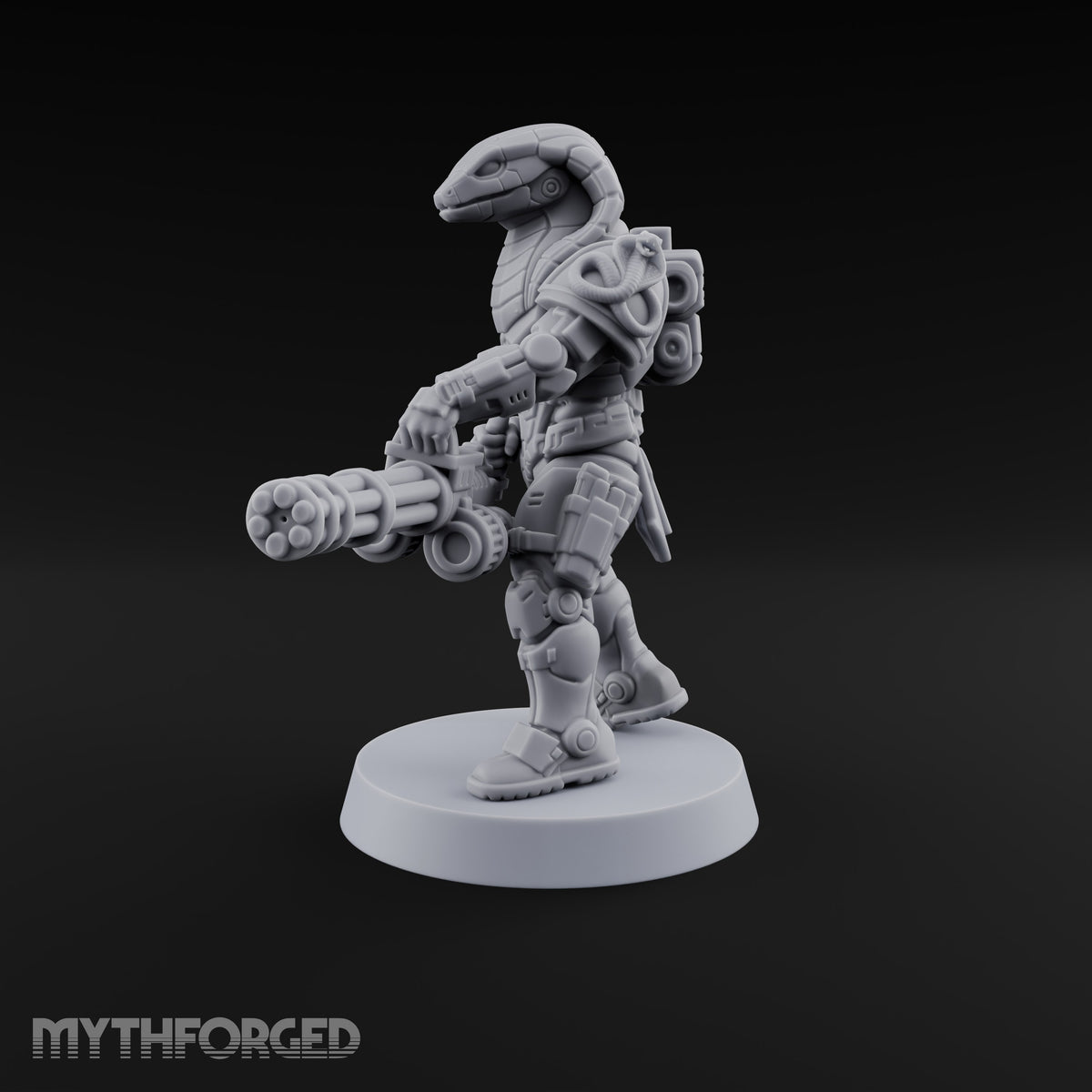 Spins Up Before It Strikes Yuan-ti Pureblood Cobra Heavy Gunner with Rotary Cannon — 1