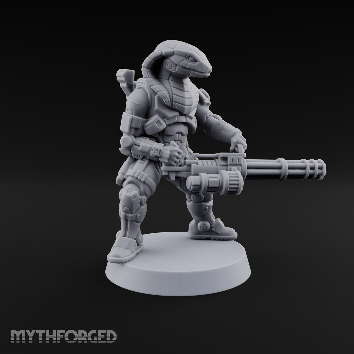 Spins Up Before It Strikes Yuan-ti Pureblood Cobra Heavy Gunner with Rotary Cannon — 2