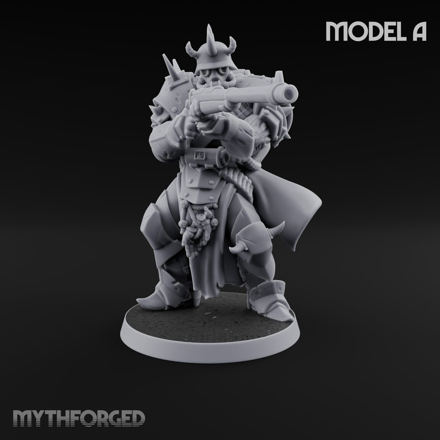 Heavy Weapon Toting Anointed Gunner A Miniature for Dungeons and Dragons, Pathfinder or other TTRPGs