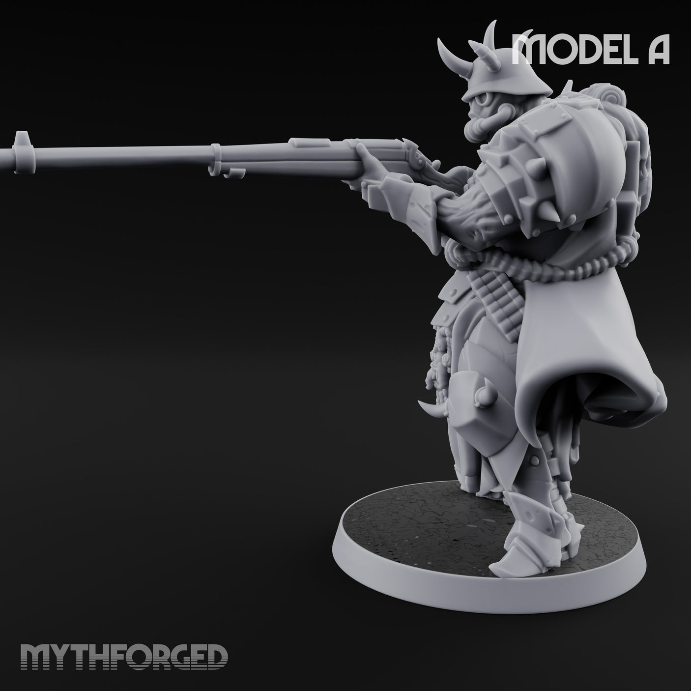 Heavy Weapon Toting Anointed Gunner A Miniature for Dungeons and Dragons, Pathfinder or other TTRPGs
