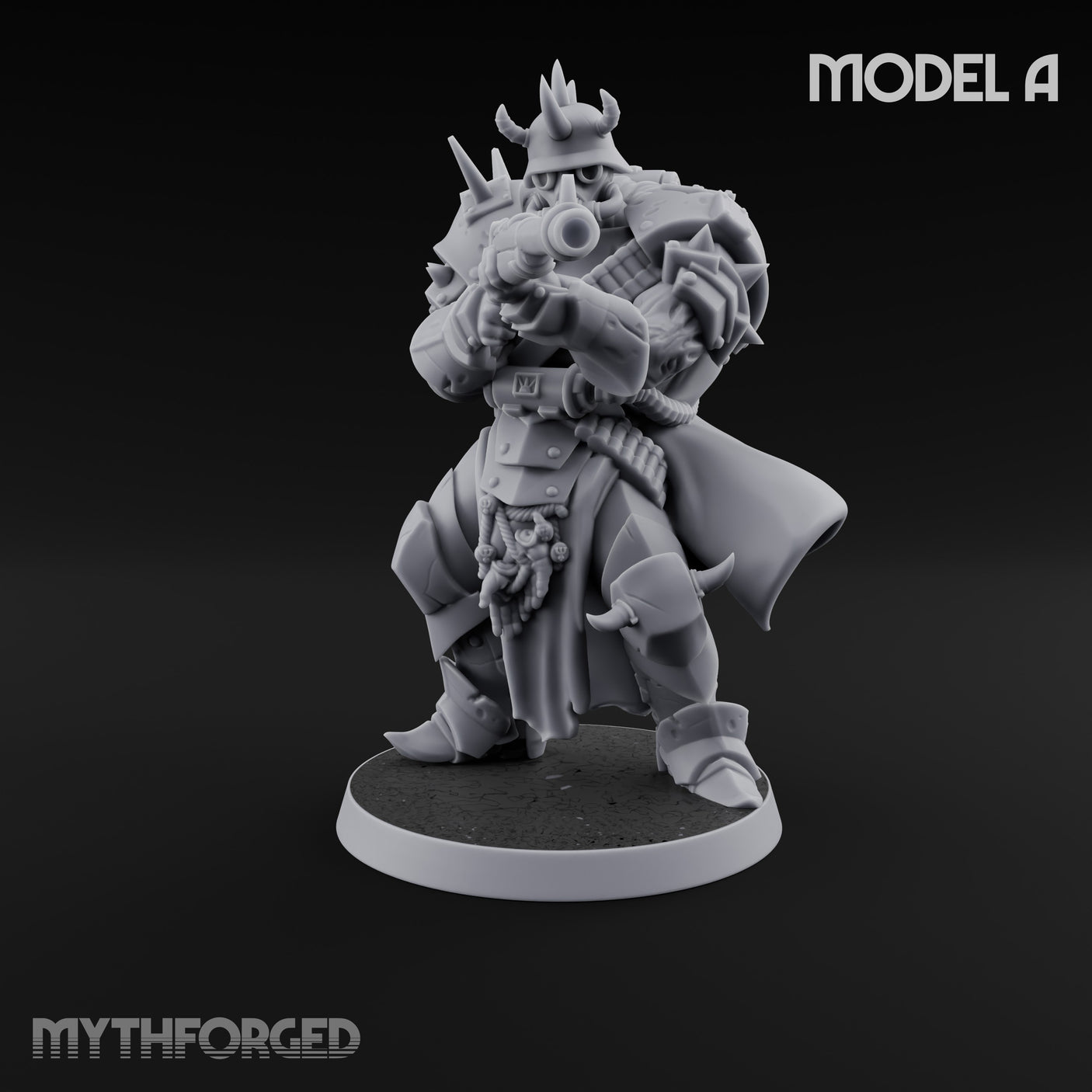 Heavy Weapon Toting Anointed Gunner A Miniature for Dungeons and Dragons, Pathfinder or other TTRPGs