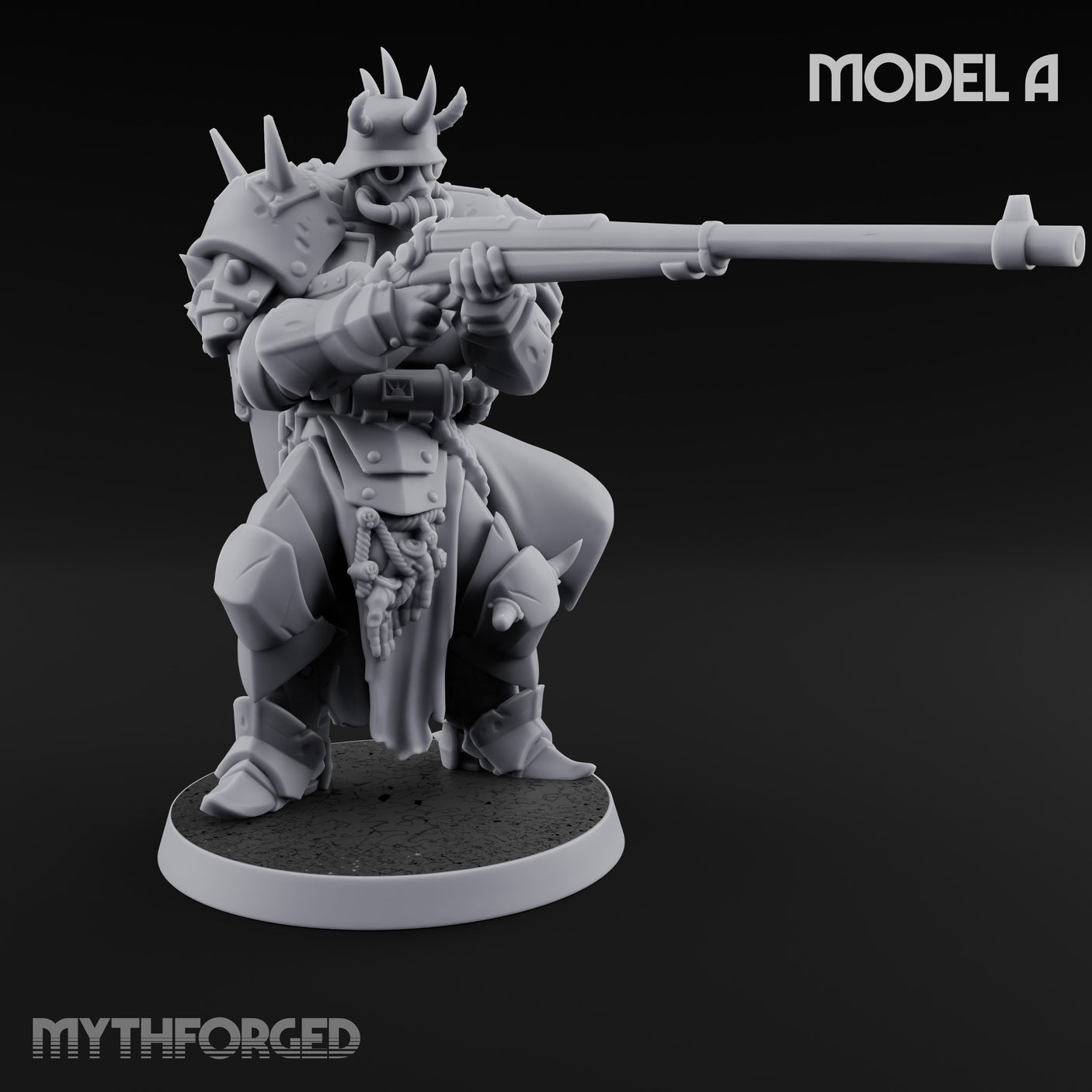 Heavy Weapon Toting Anointed Gunner A Miniature for Dungeons and Dragons, Pathfinder or other TTRPGs