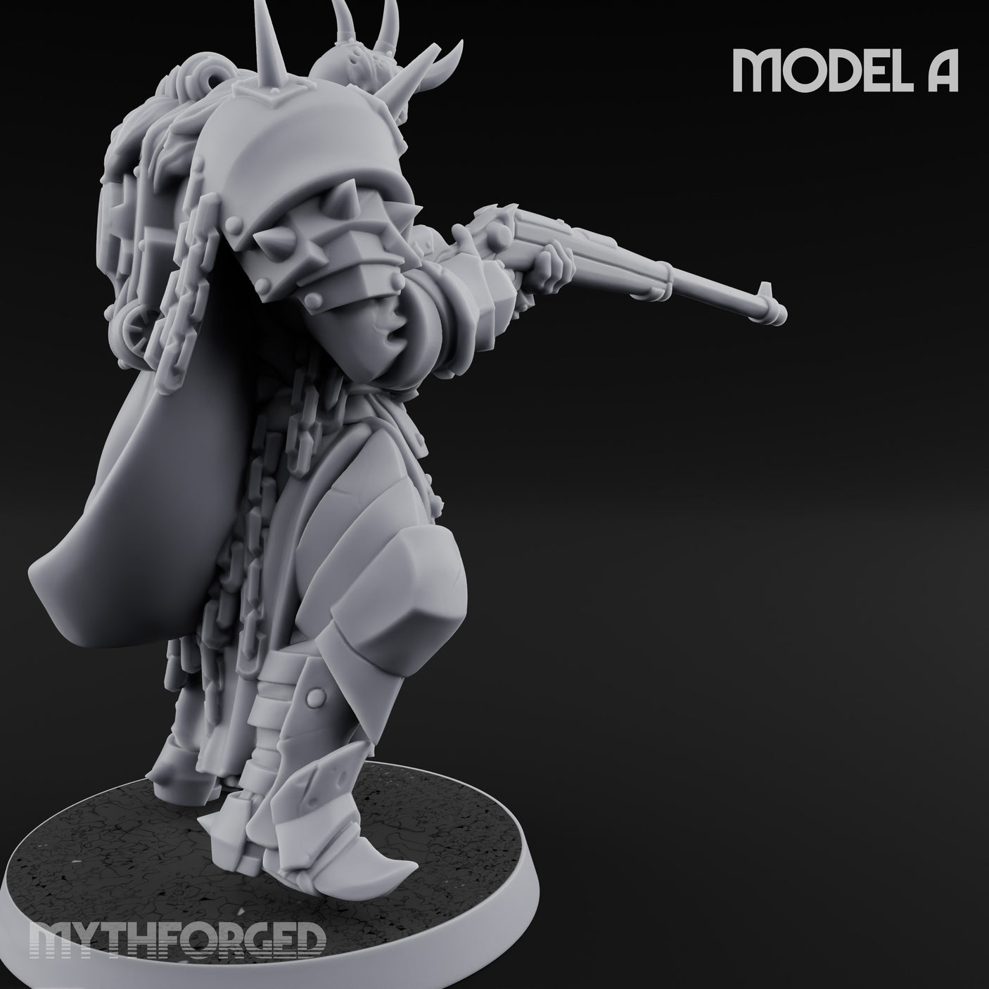 Heavy Weapon Toting Anointed Gunner A Miniature for Dungeons and Dragons, Pathfinder or other TTRPGs