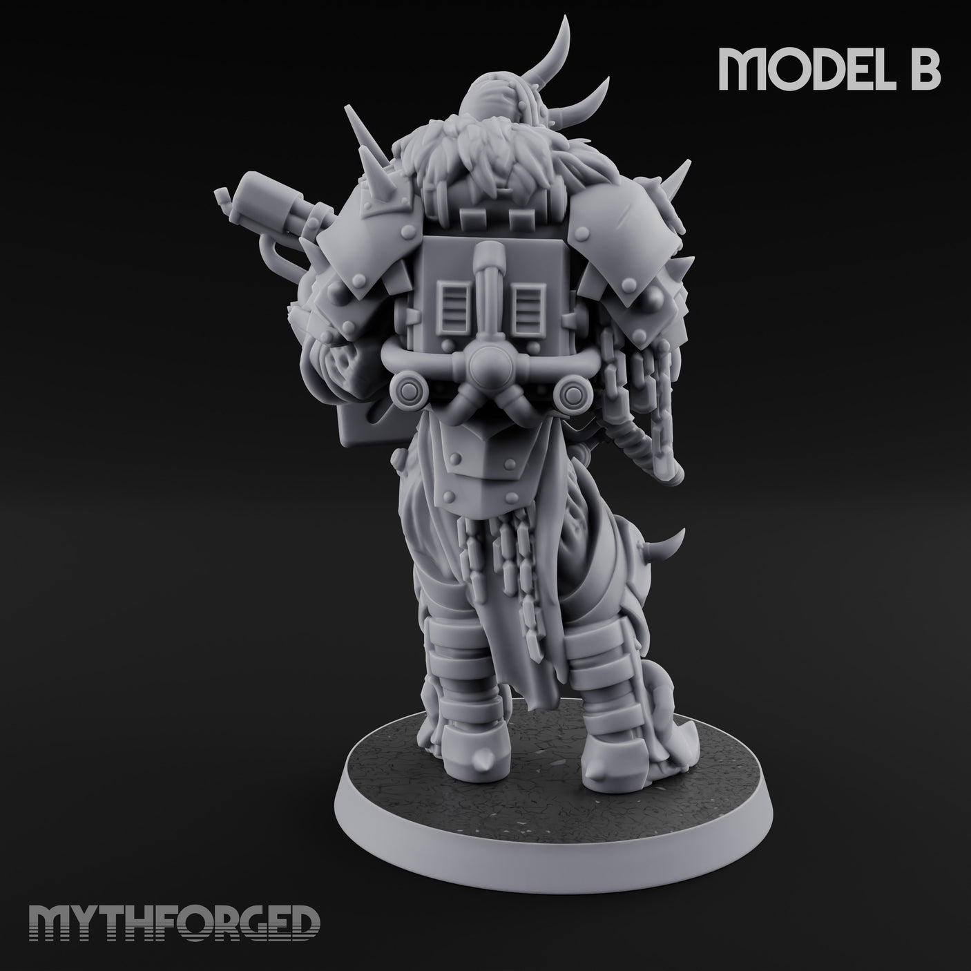 Heavy Weapon Toting Anointed Gunner B Miniature for Dungeons and Dragons, Pathfinder or other TTRPGs