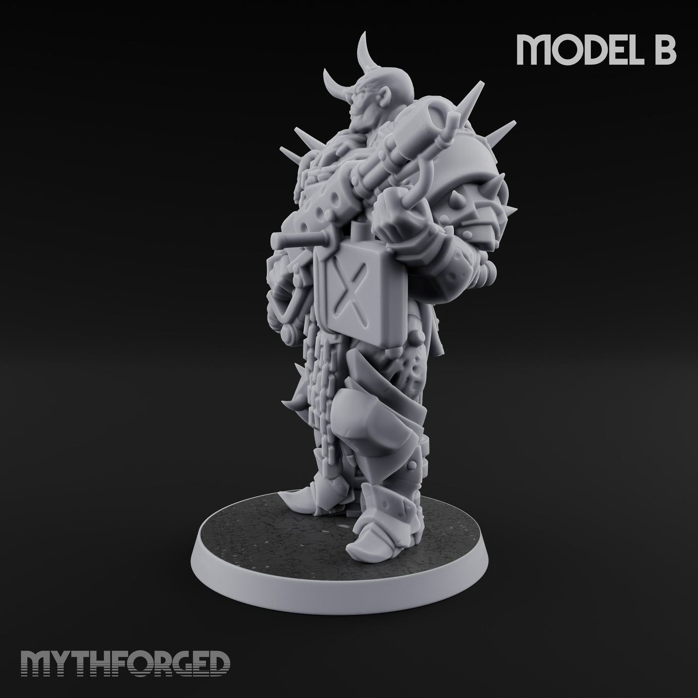 Heavy Weapon Toting Anointed Gunner B Miniature for Dungeons and Dragons, Pathfinder or other TTRPGs