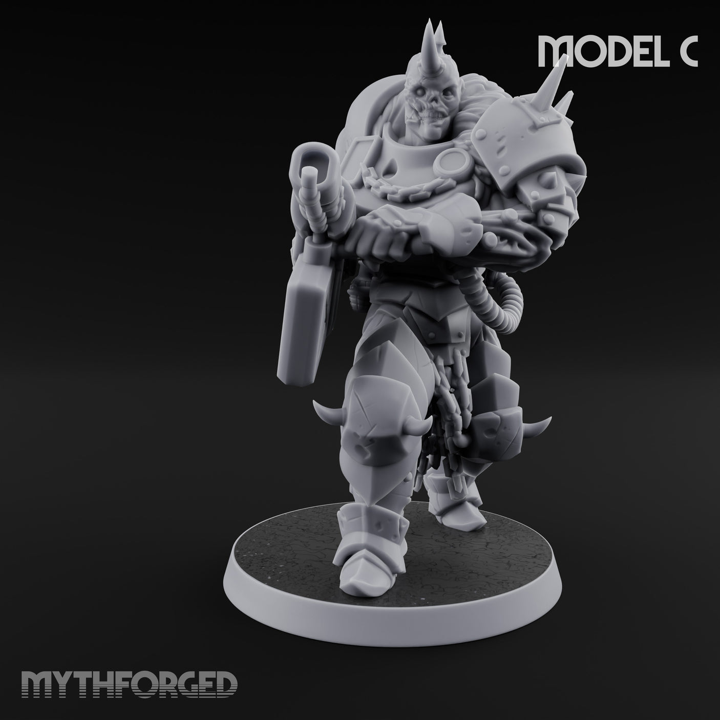 Heavy Weapon Toting Anointed Gunner C Miniature for Dungeons and Dragons, Pathfinder or other TTRPGs
