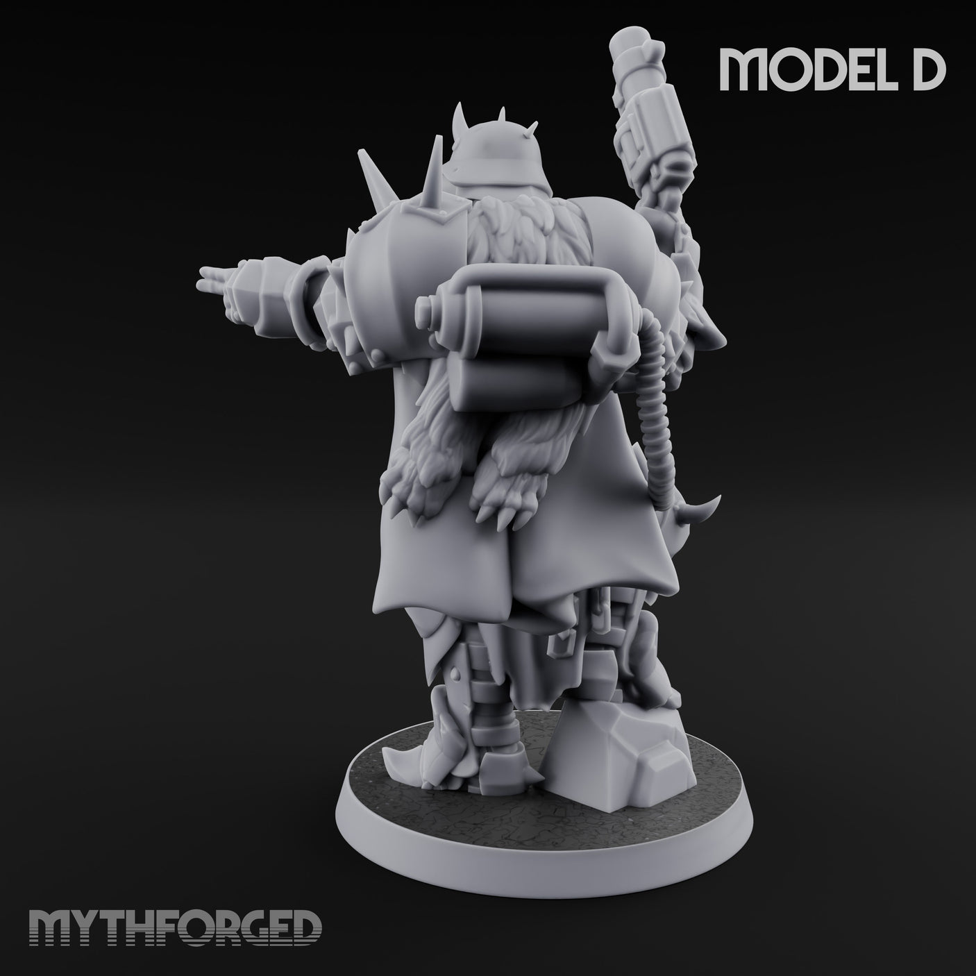 Heavy Weapon Toting Anointed Gunner D Miniature for Dungeons and Dragons, Pathfinder or other TTRPGs