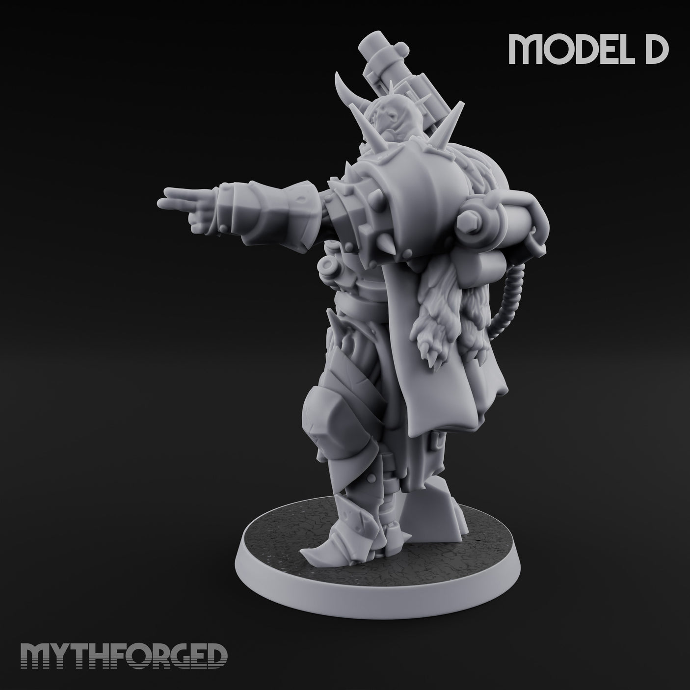 Heavy Weapon Toting Anointed Gunner D Miniature for Dungeons and Dragons, Pathfinder or other TTRPGs