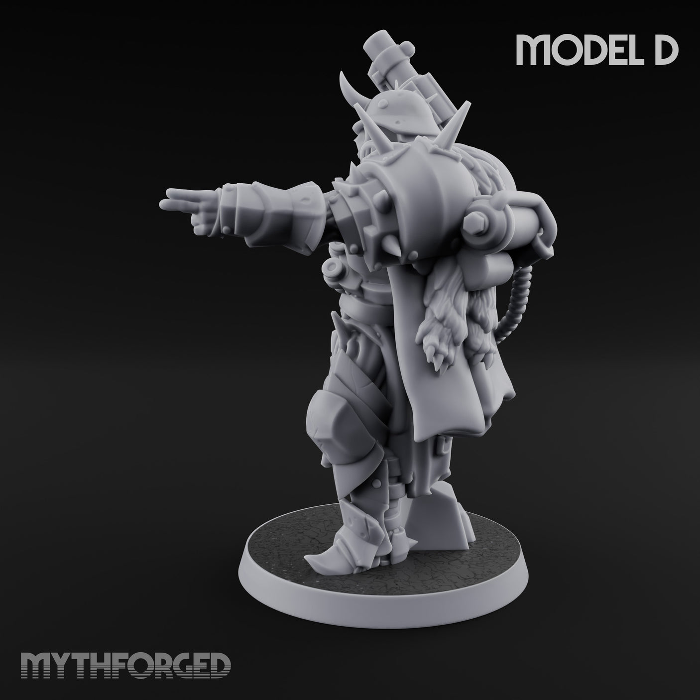 Heavy Weapon Toting Anointed Gunner D Miniature for Dungeons and Dragons, Pathfinder or other TTRPGs