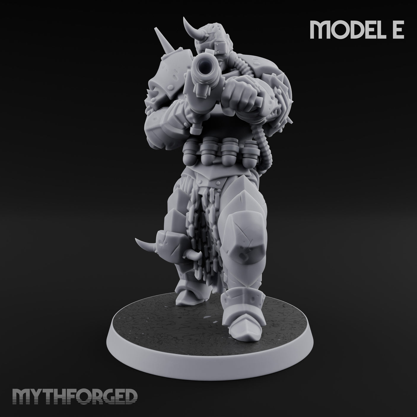 Heavy Weapon Toting Anointed Gunner E Miniature for Dungeons and Dragons, Pathfinder or other TTRPGs