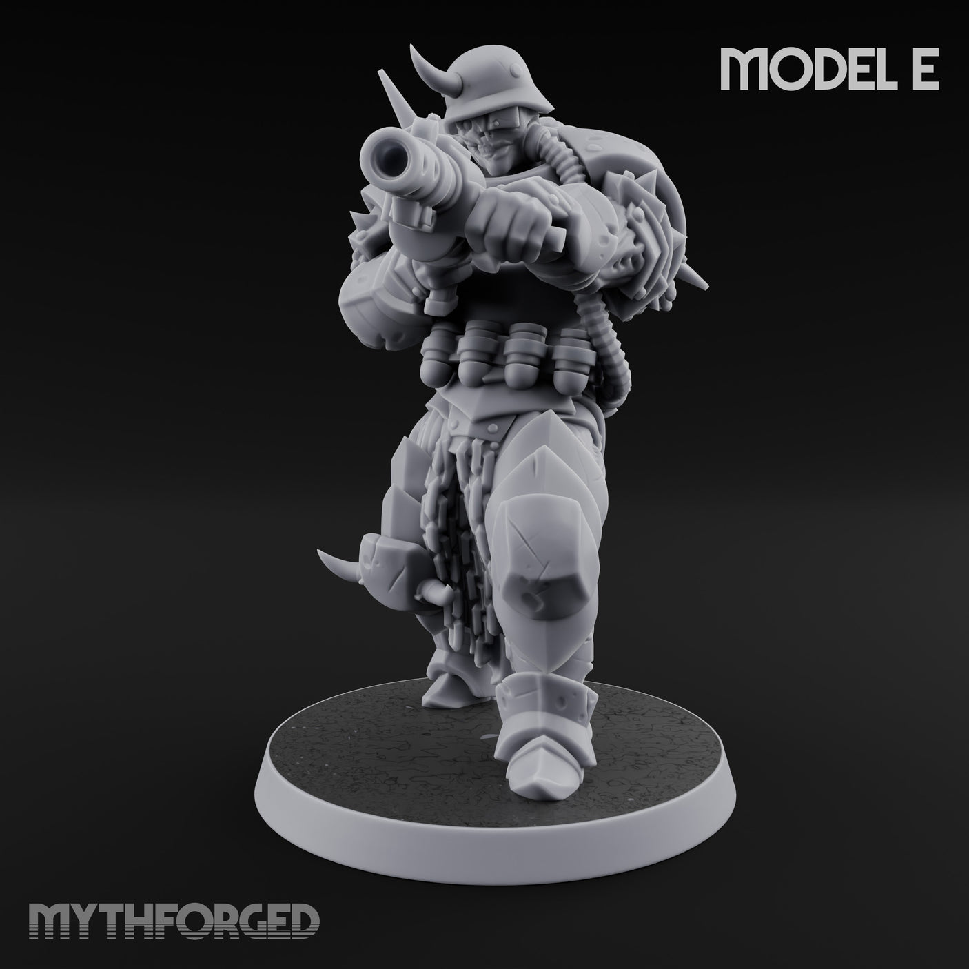 Heavy Weapon Toting Anointed Gunner E Miniature for Dungeons and Dragons, Pathfinder or other TTRPGs
