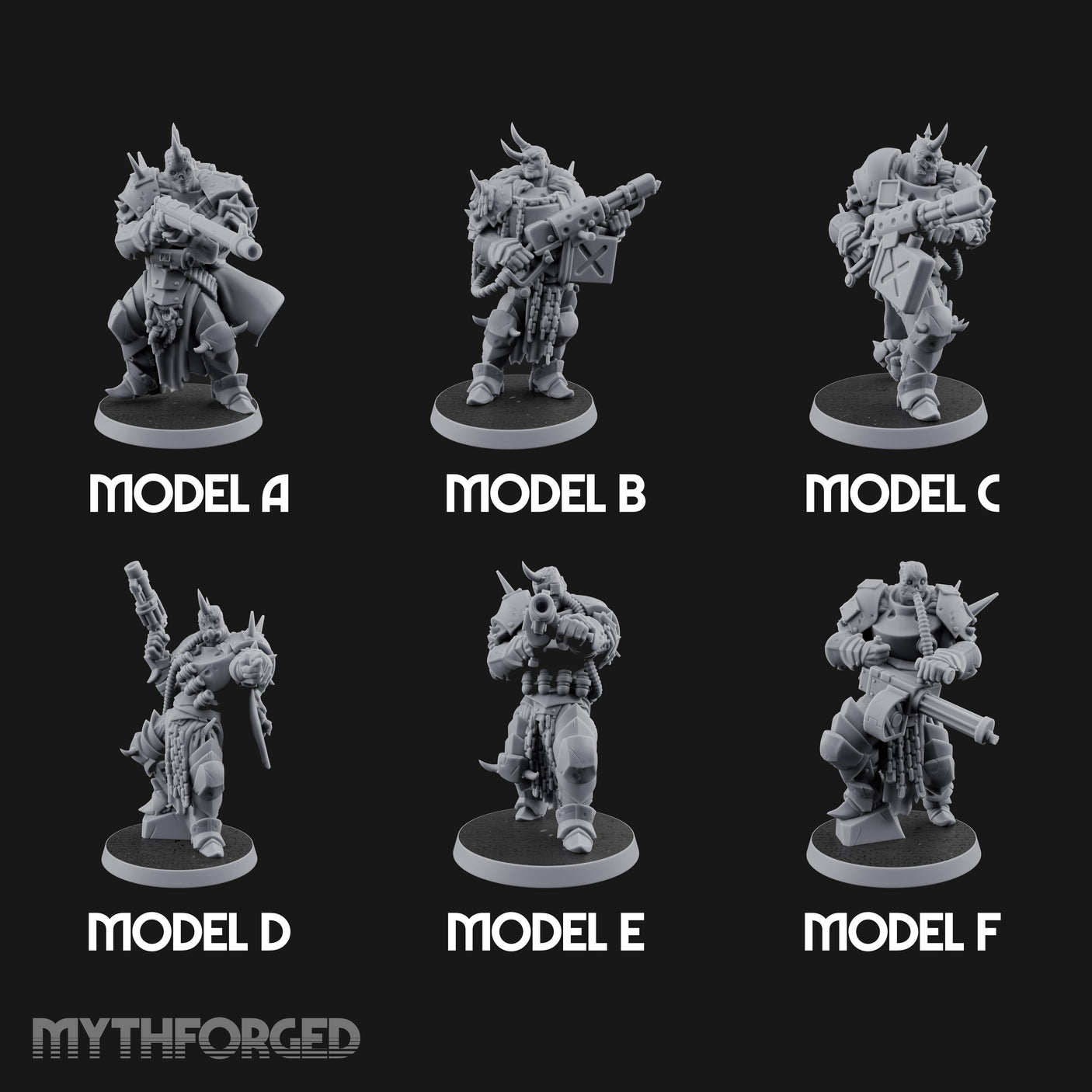 Heavy Weapon Toting Anointed Gunners Miniature for Dungeons and Dragons, Pathfinder or other TTRPGs