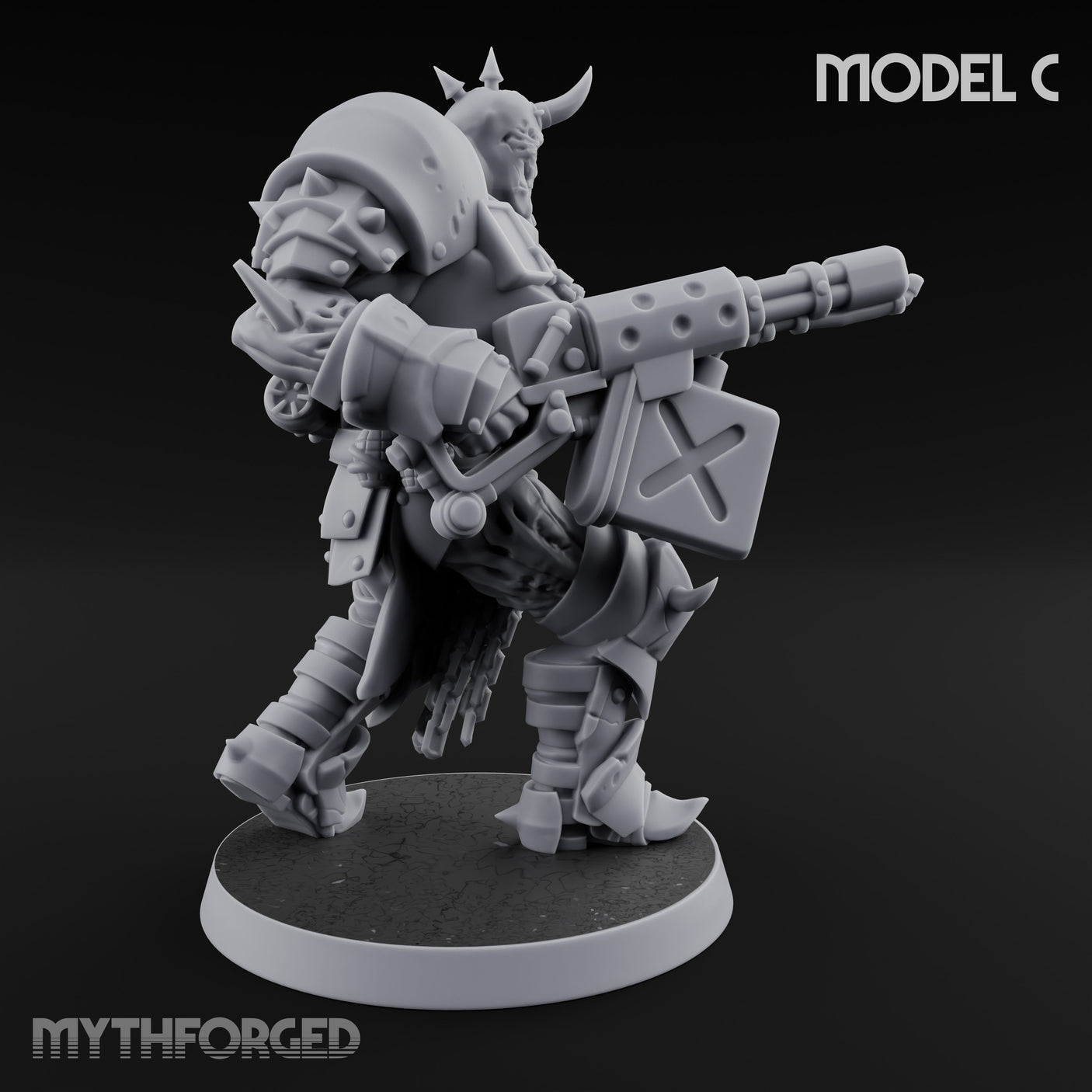 Heavy Weapon Toting Anointed Gunners Miniature for Dungeons and Dragons, Pathfinder or other TTRPGs