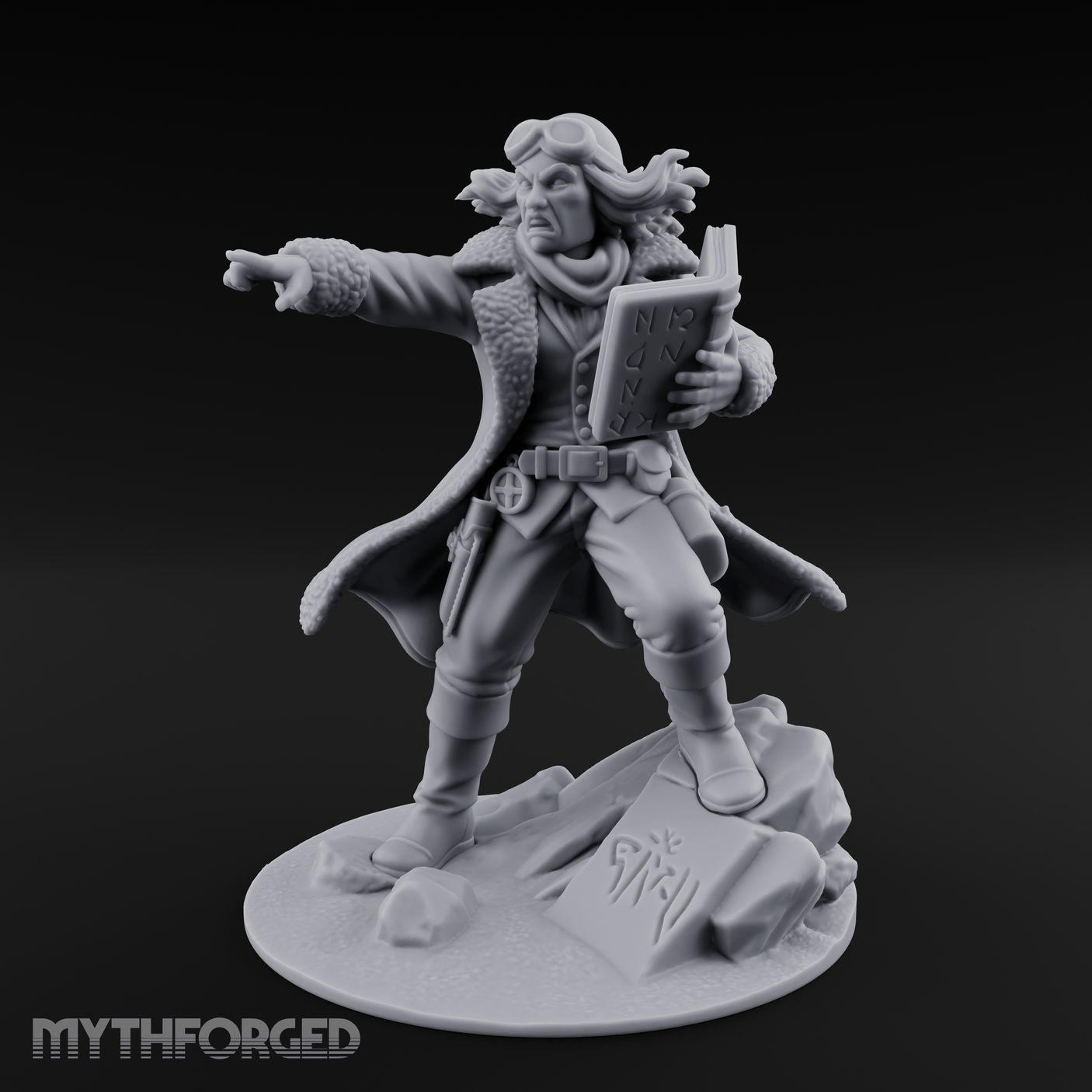 Arm Outstretched Proclamation Human Investigator Miniature for Dungeons and Dragons, Pathfinder or other TTRPGs