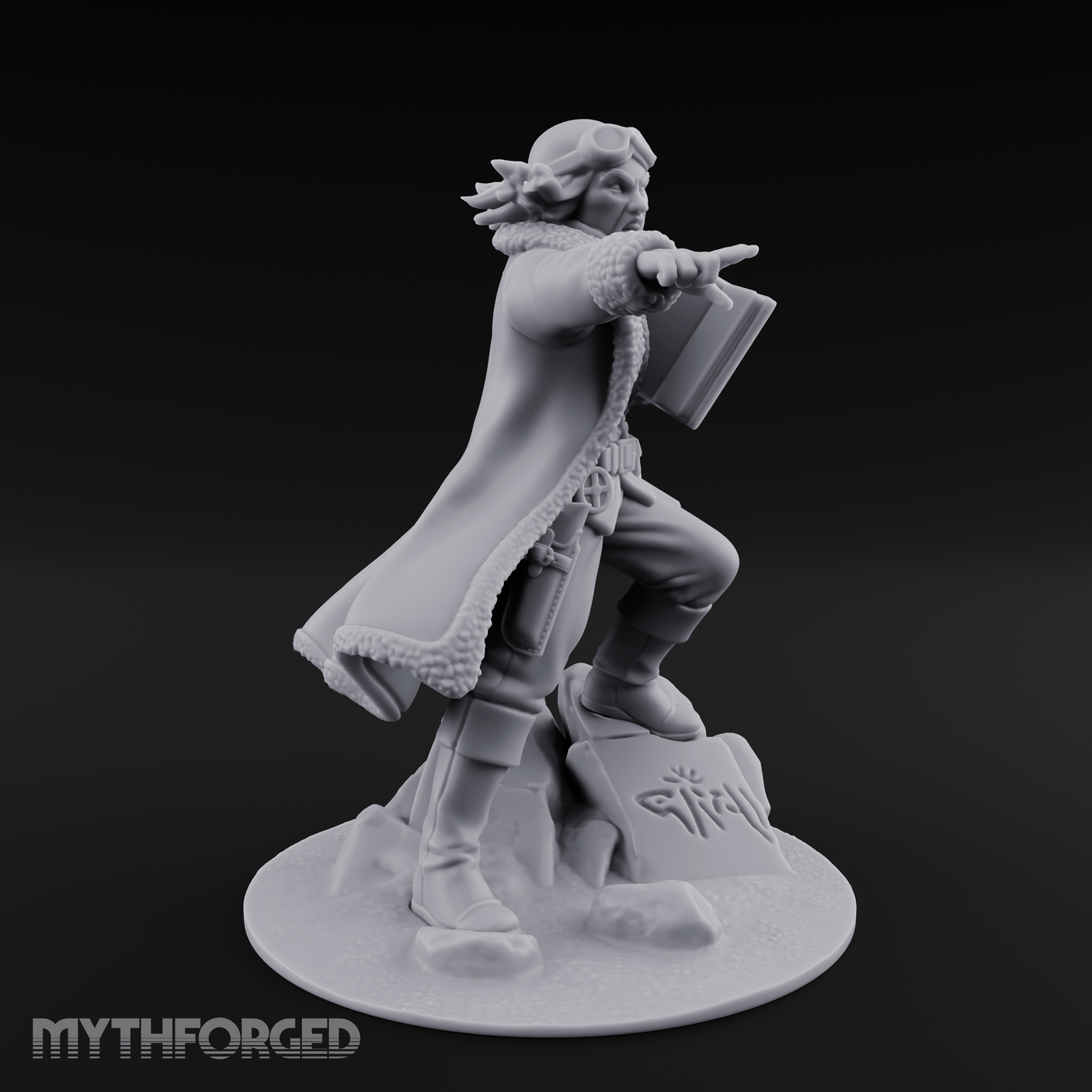 Arm Outstretched Proclamation Human Investigator Miniature for Dungeons and Dragons, Pathfinder or other TTRPGs