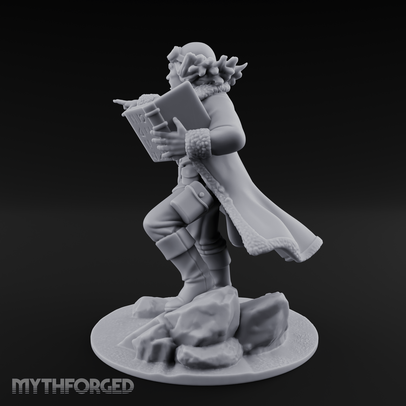 Arm Outstretched Proclamation Human Investigator Miniature for Dungeons and Dragons, Pathfinder or other TTRPGs