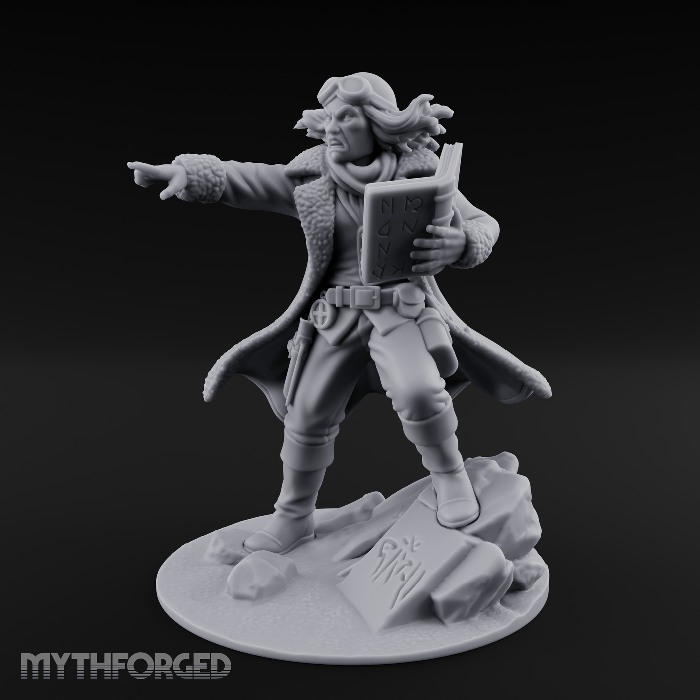 Arm Outstretched Proclamation Human Investigator Miniature for Dungeons and Dragons, Pathfinder or other TTRPGs