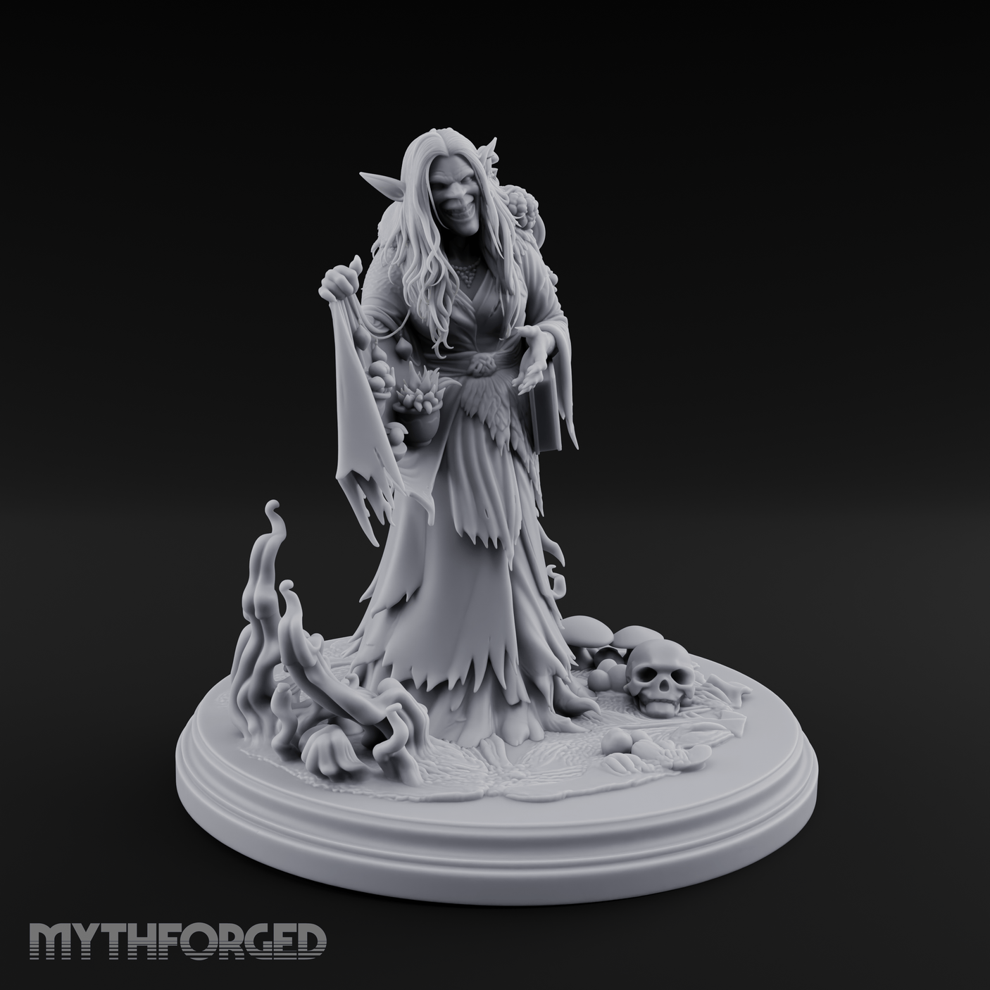 Cradling The Cursed Hag Miniature for Dungeons and Dragons, Pathfinder or other TTRPGs