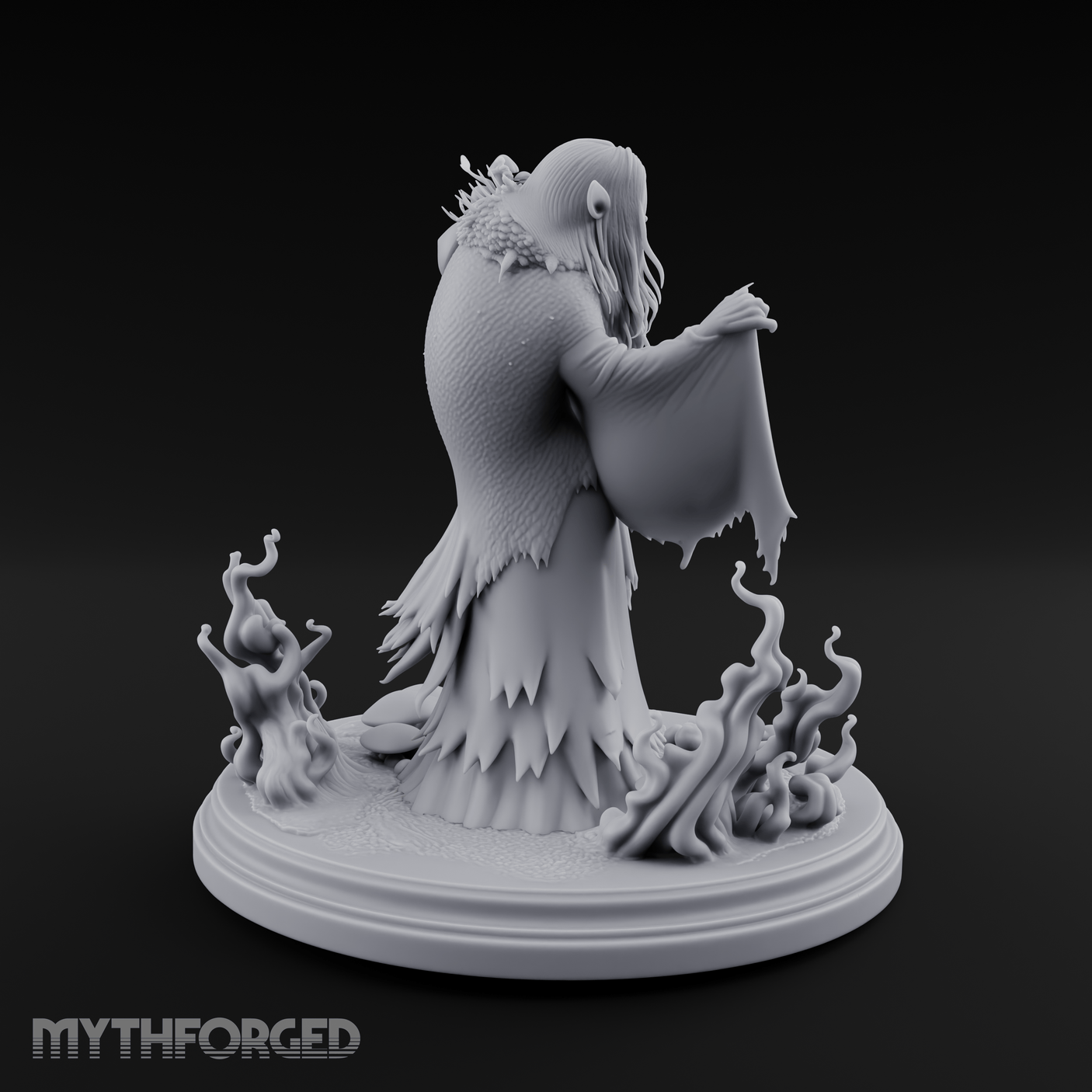 Cradling The Cursed Hag Miniature for Dungeons and Dragons, Pathfinder or other TTRPGs