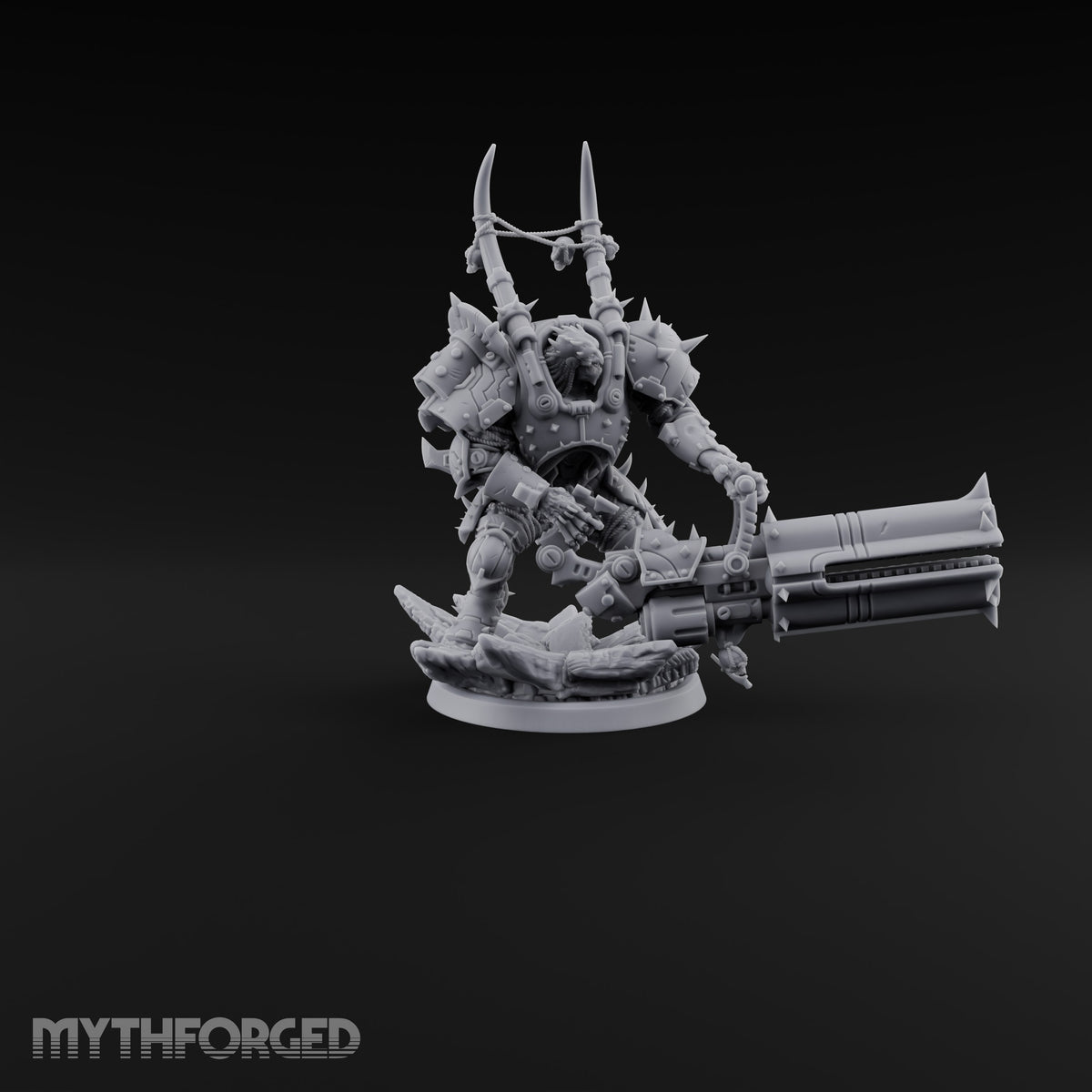 Heavy Metal, Heavier Hands Ogre Armoured Brutes with Axes, Maces and Heavy Cannons — G