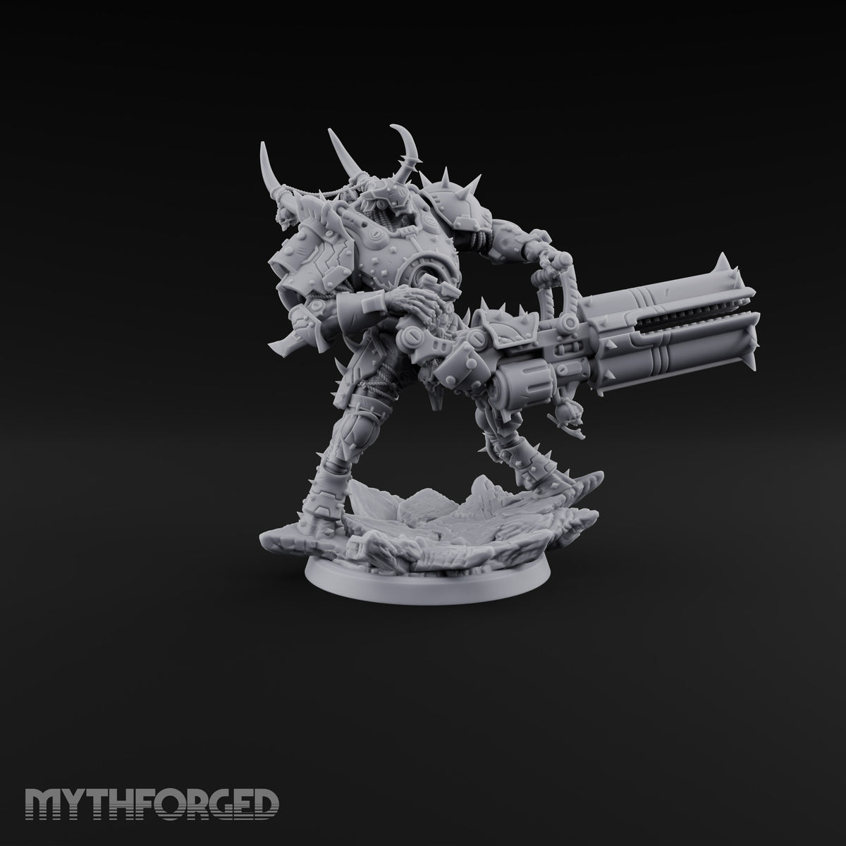 Heavy Metal, Heavier Hands Ogre Armoured Brutes with Axes, Maces and Heavy Cannons — H