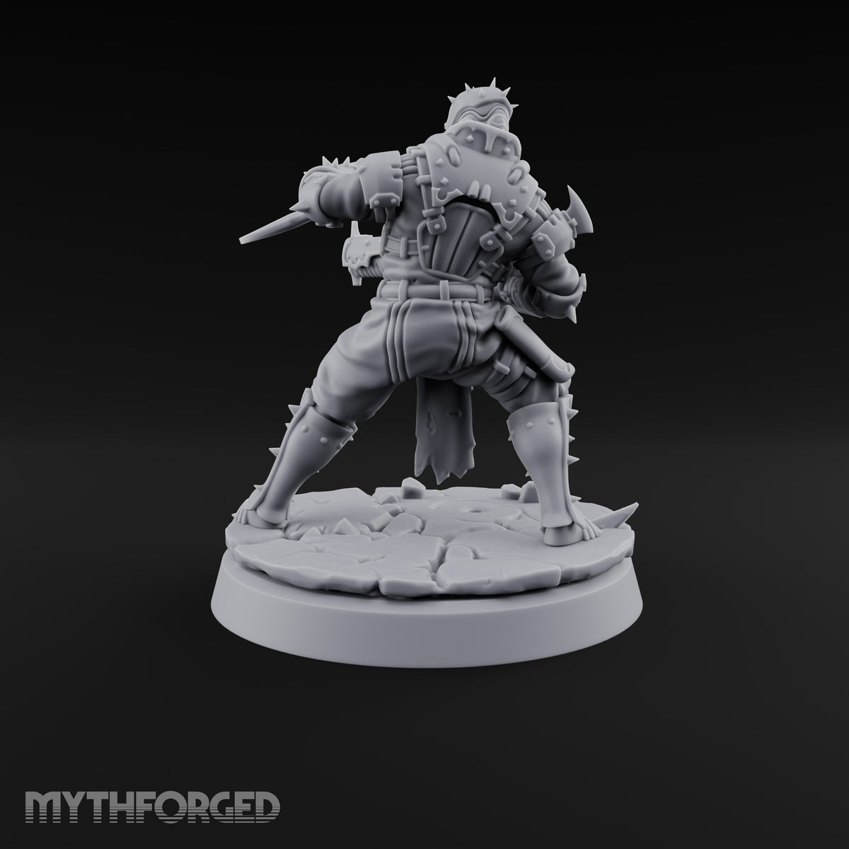 Spikes, Smoke and Scripture Human Spiked-Armour Soldier F