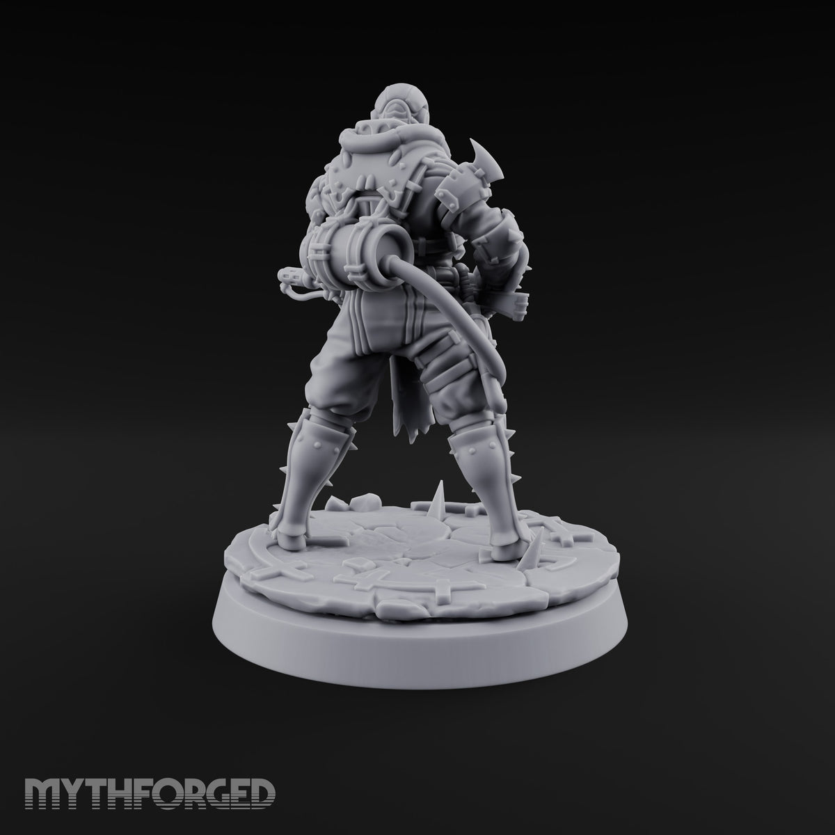 Spikes, Smoke and Scripture Human Spiked-Armour Soldier I