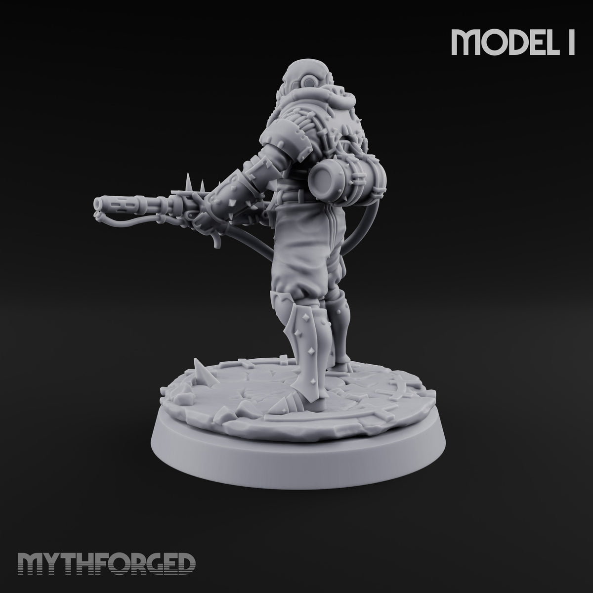 Spikes, Smoke and Scripture Human Spiked-Armour Soldier I