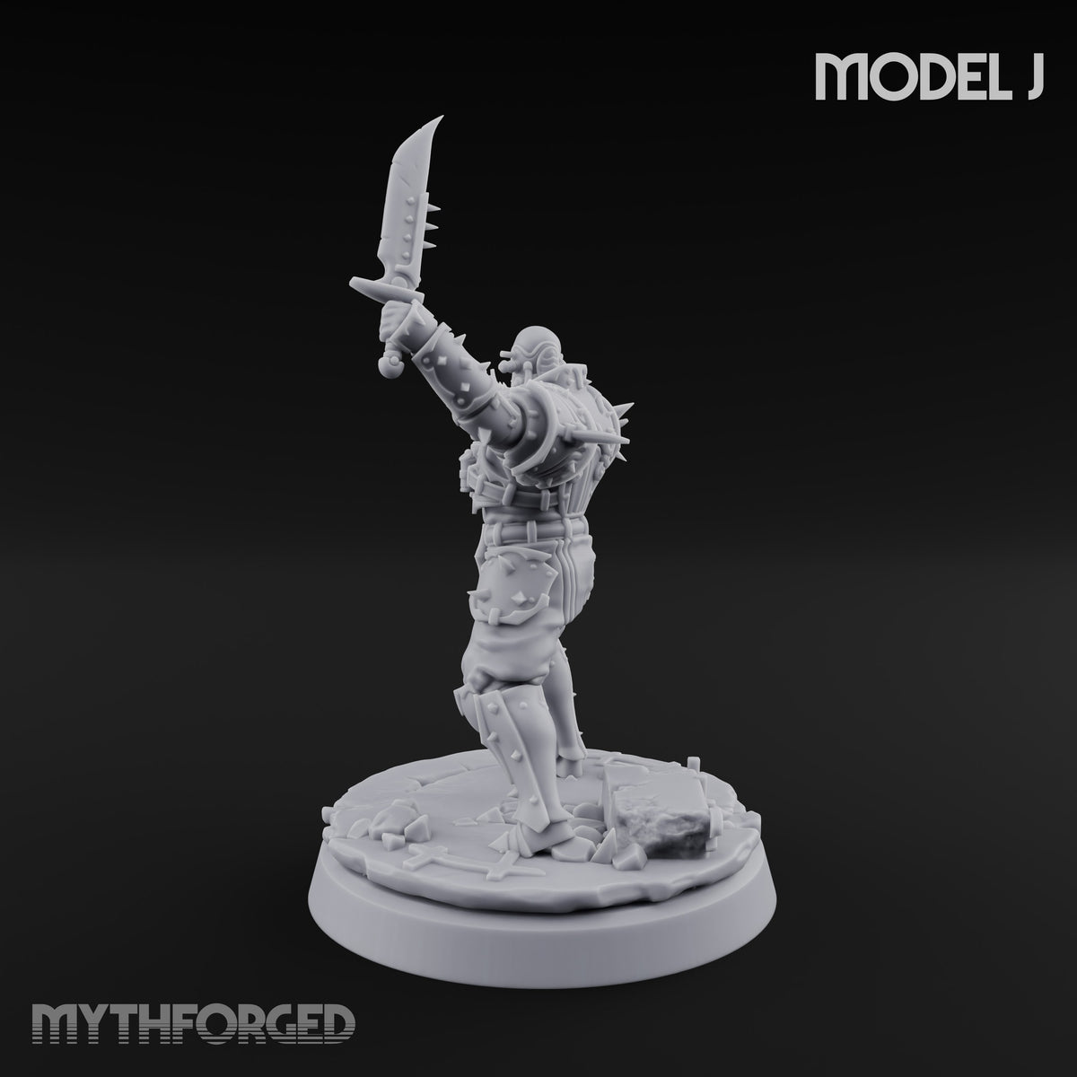 Spikes, Smoke and Scripture Human Spiked-Armour Soldiers with Rifles, Sergeant and Priest — J