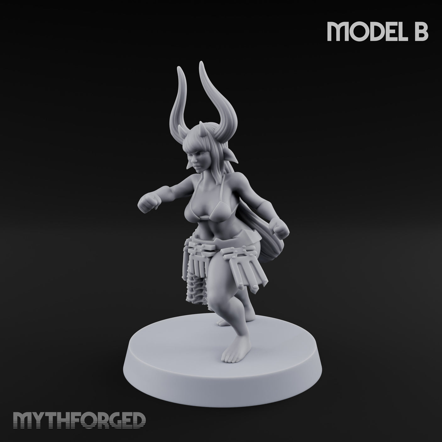 Hell Raising Demon Sorceress B Miniature for Dungeons and Dragons, Pathfinder or other TTRPGs
