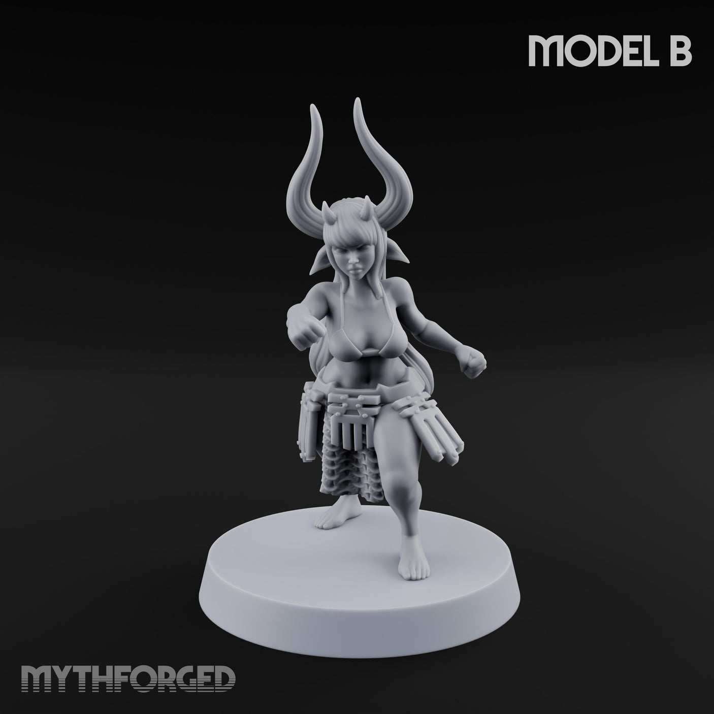 Hell Raising Demon Sorceress B Miniature for Dungeons and Dragons, Pathfinder or other TTRPGs