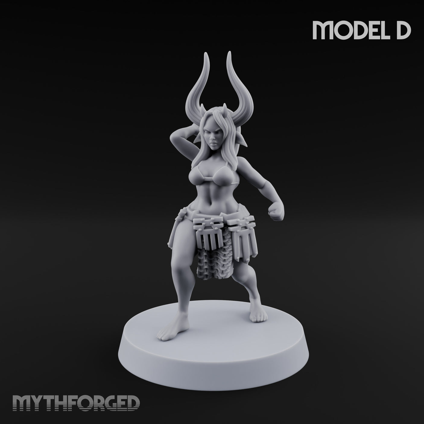 Hell Raising Demon Sorceress D Miniature for Dungeons and Dragons, Pathfinder or other TTRPGs