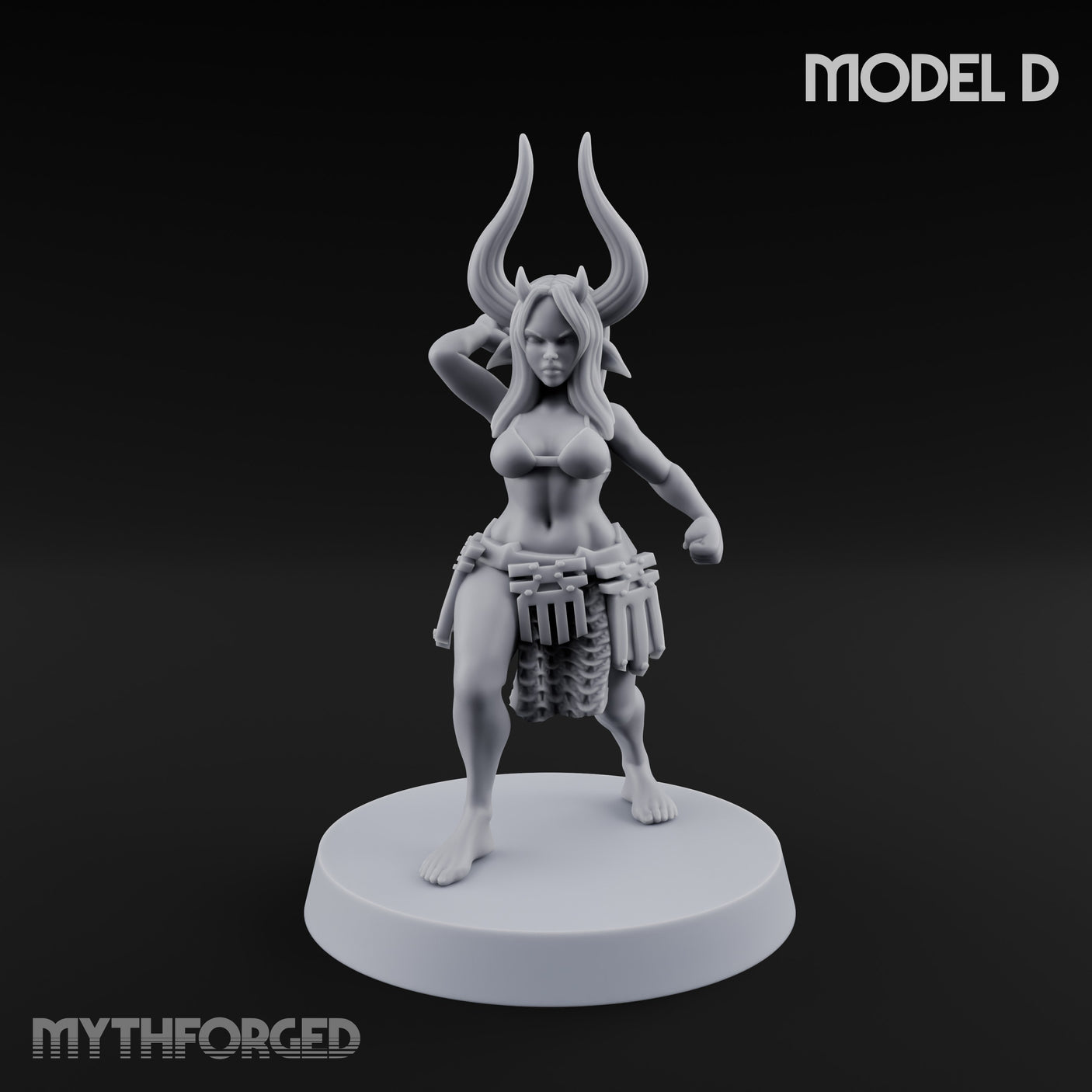 Hell Raising Demon Sorceress D Miniature for Dungeons and Dragons, Pathfinder or other TTRPGs