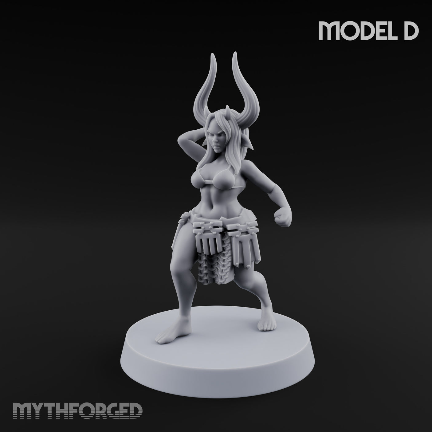 Hell Raising Demon Sorceress D Miniature for Dungeons and Dragons, Pathfinder or other TTRPGs