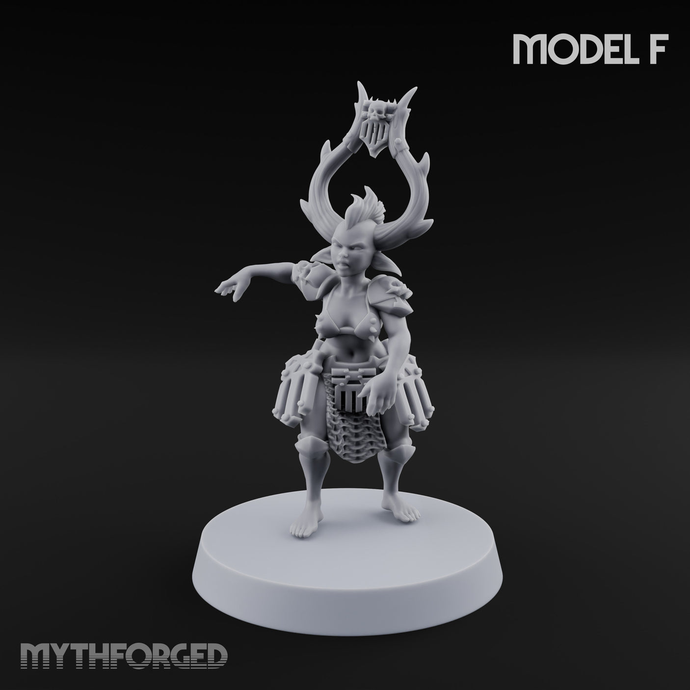 Hell Raising Demon Sorceress F Miniature for Dungeons and Dragons, Pathfinder or other TTRPGs