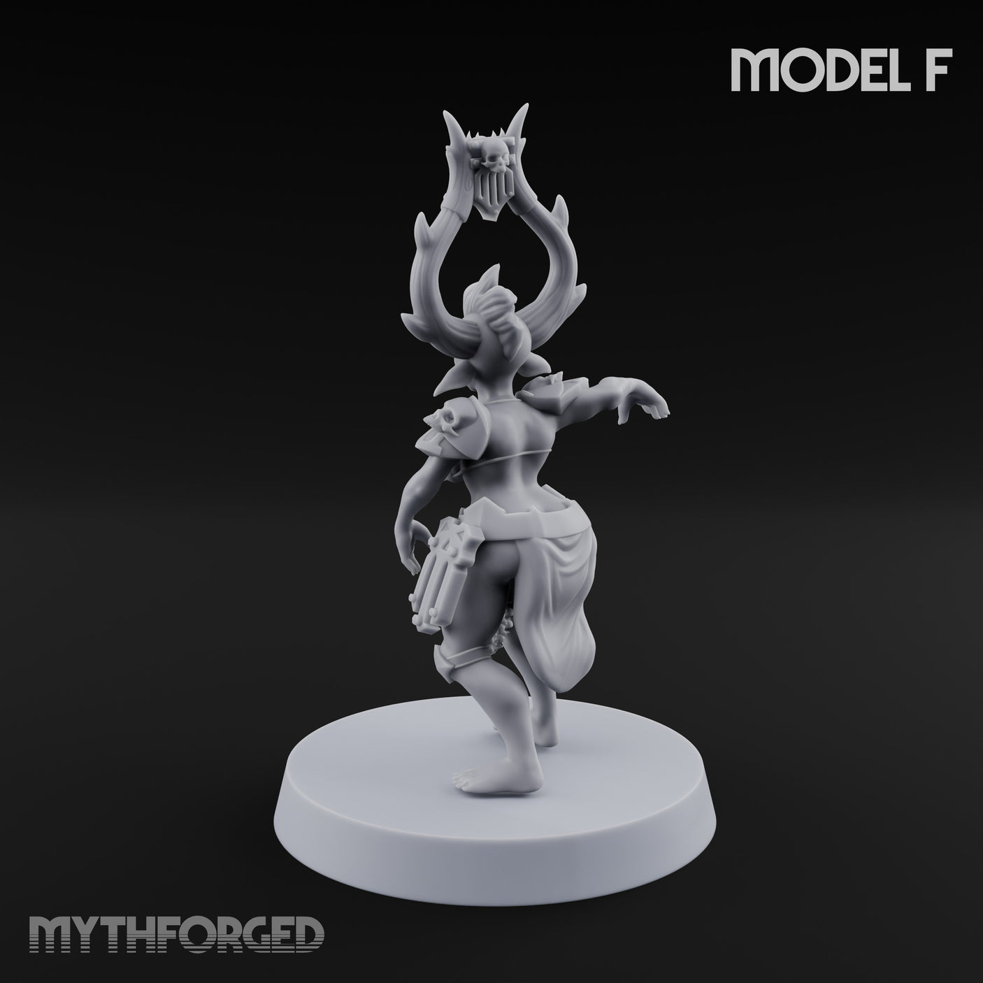 Hell Raising Demon Sorceress F Miniature for Dungeons and Dragons, Pathfinder or other TTRPGs