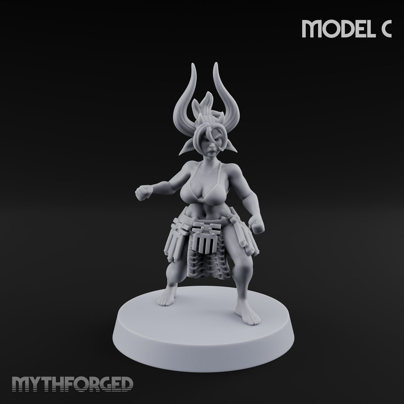 Hell Raising Demon Sorceress Fantasy Football Team Miniature for Dungeons and Dragons, Pathfinder or other TTRPGs