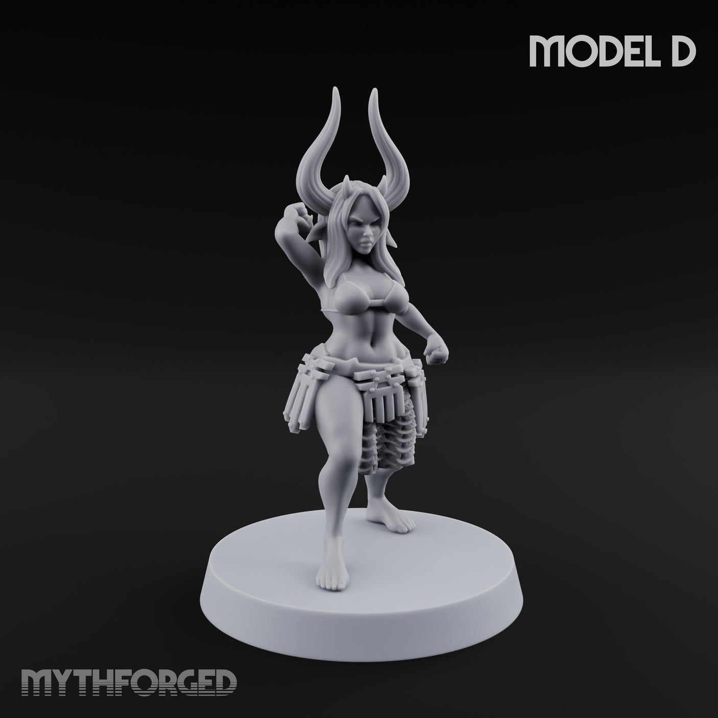 Hell Raising Demon Sorceress Fantasy Football Team Miniature for Dungeons and Dragons, Pathfinder or other TTRPGs
