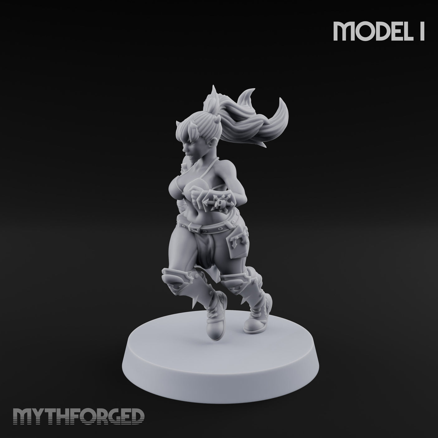 Hell Raising Demon Sorceress I Miniature for Dungeons and Dragons, Pathfinder or other TTRPGs