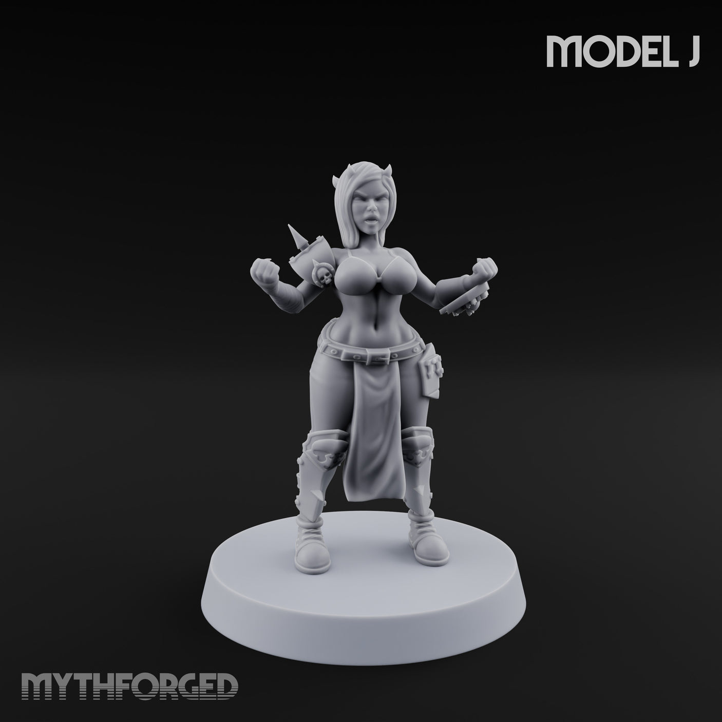 Hell Raising Demon Sorceress J Miniature for Dungeons and Dragons, Pathfinder or other TTRPGs