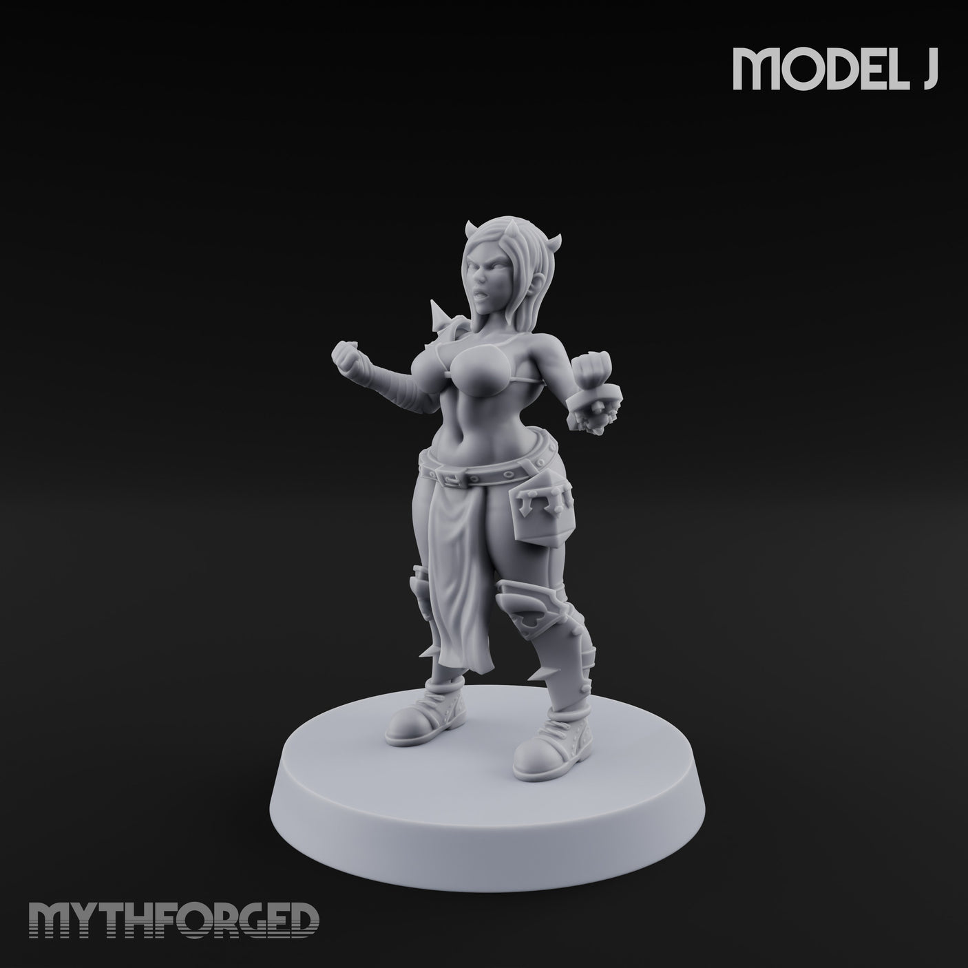 Hell Raising Demon Sorceress J Miniature for Dungeons and Dragons, Pathfinder or other TTRPGs