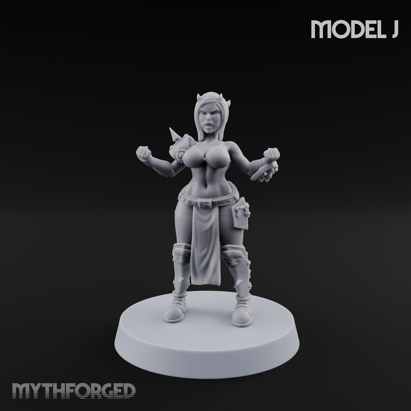 Hell Raising Demon Sorceress J Miniature for Dungeons and Dragons, Pathfinder or other TTRPGs
