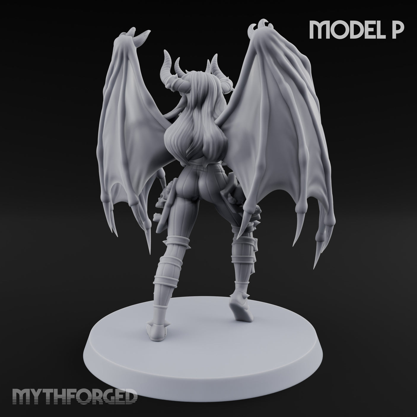 Hell Raising Demon Sorceress P Miniature for Dungeons and Dragons, Pathfinder or other TTRPGs
