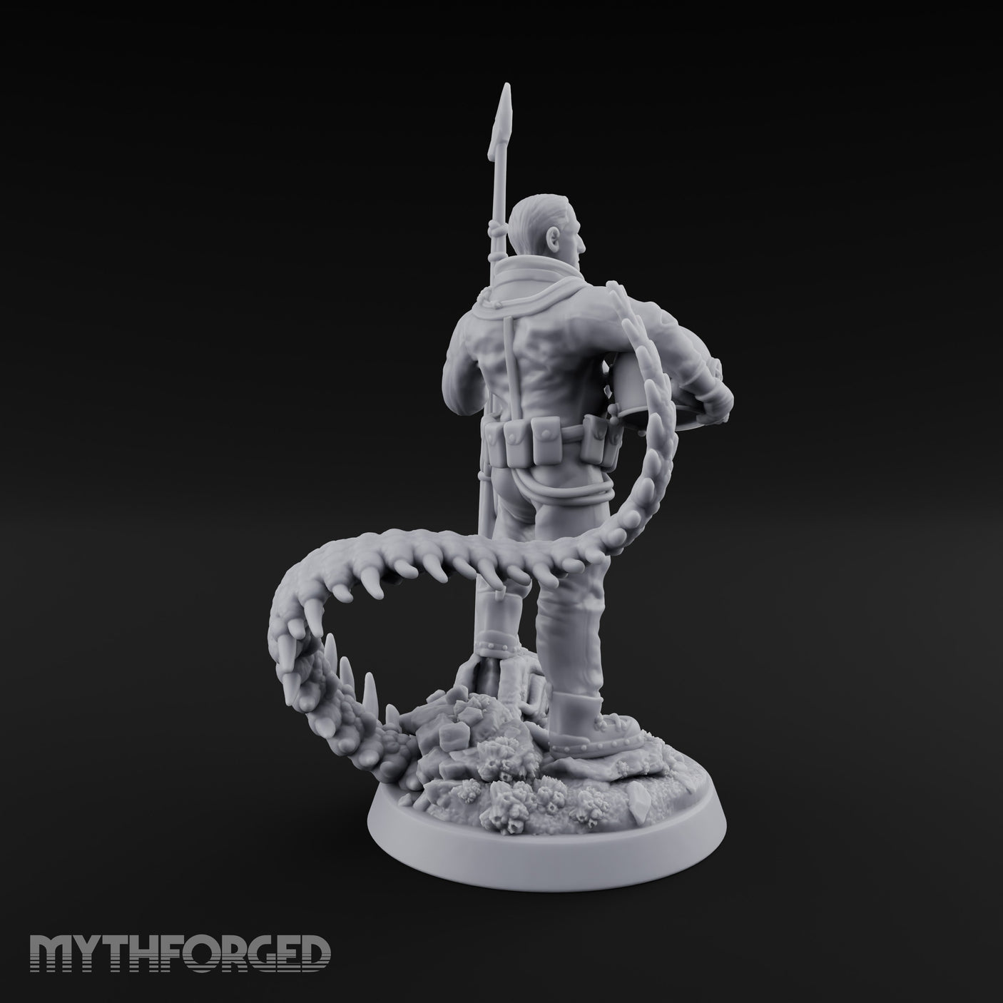 Helmet Tucked Human Deep Sea Diver Miniature for Dungeons and Dragons, Pathfinder or other TTRPGs