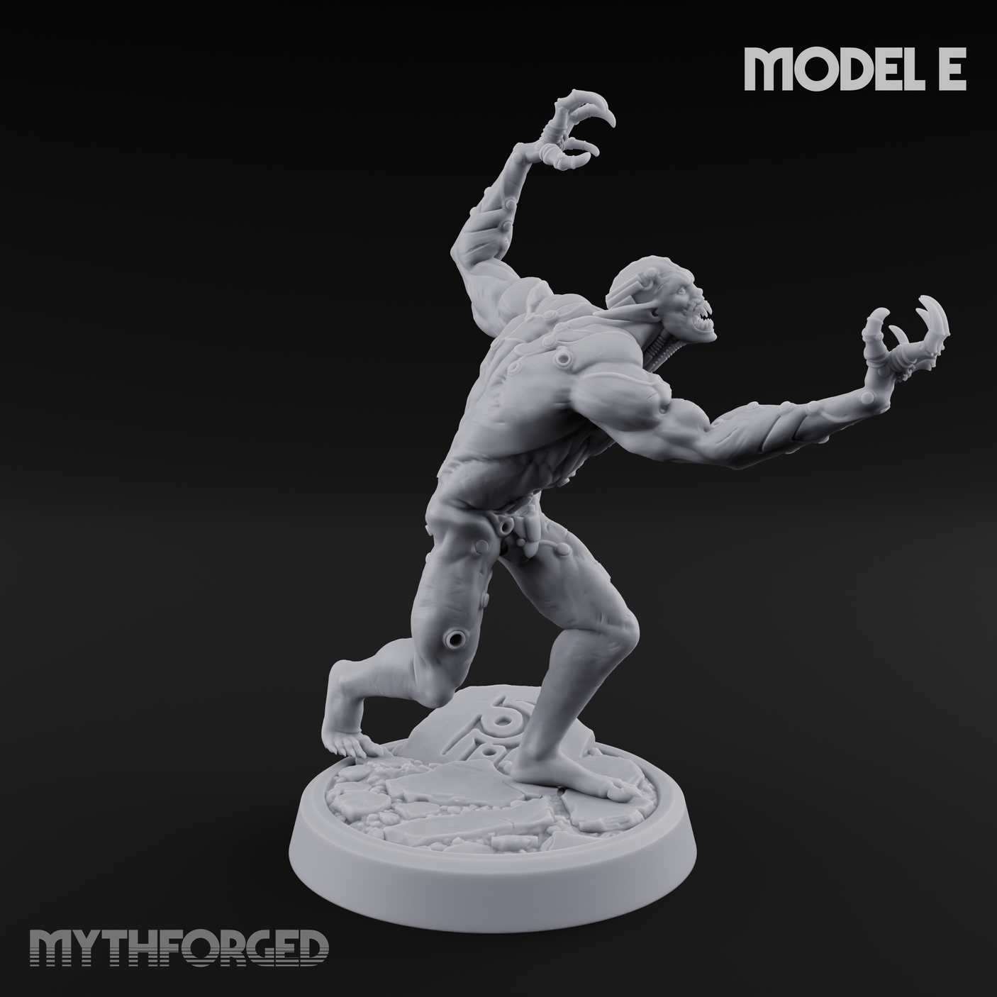 Claws Splayed Roaring Corpse Fleet Brutes E Miniature for Dungeons and Dragons, Pathfinder or other TTRPGs