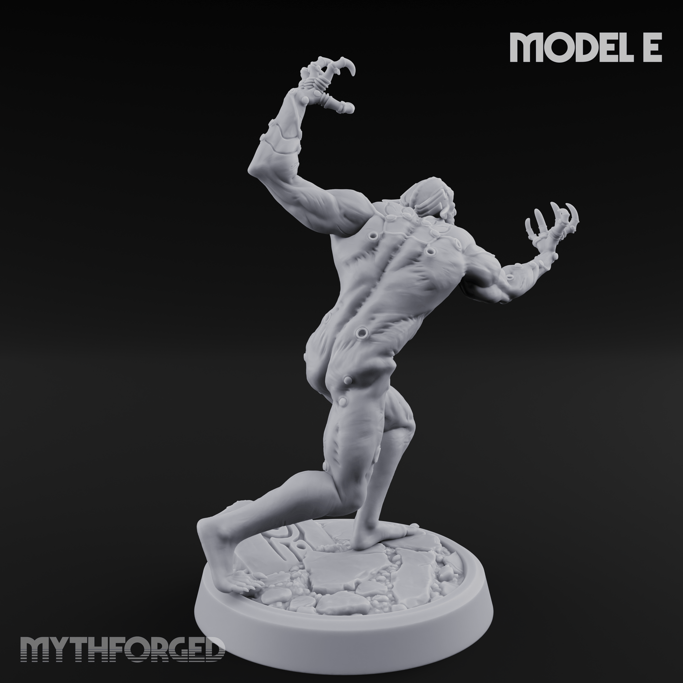Claws Splayed Roaring Corpse Fleet Brutes E Miniature for Dungeons and Dragons, Pathfinder or other TTRPGs