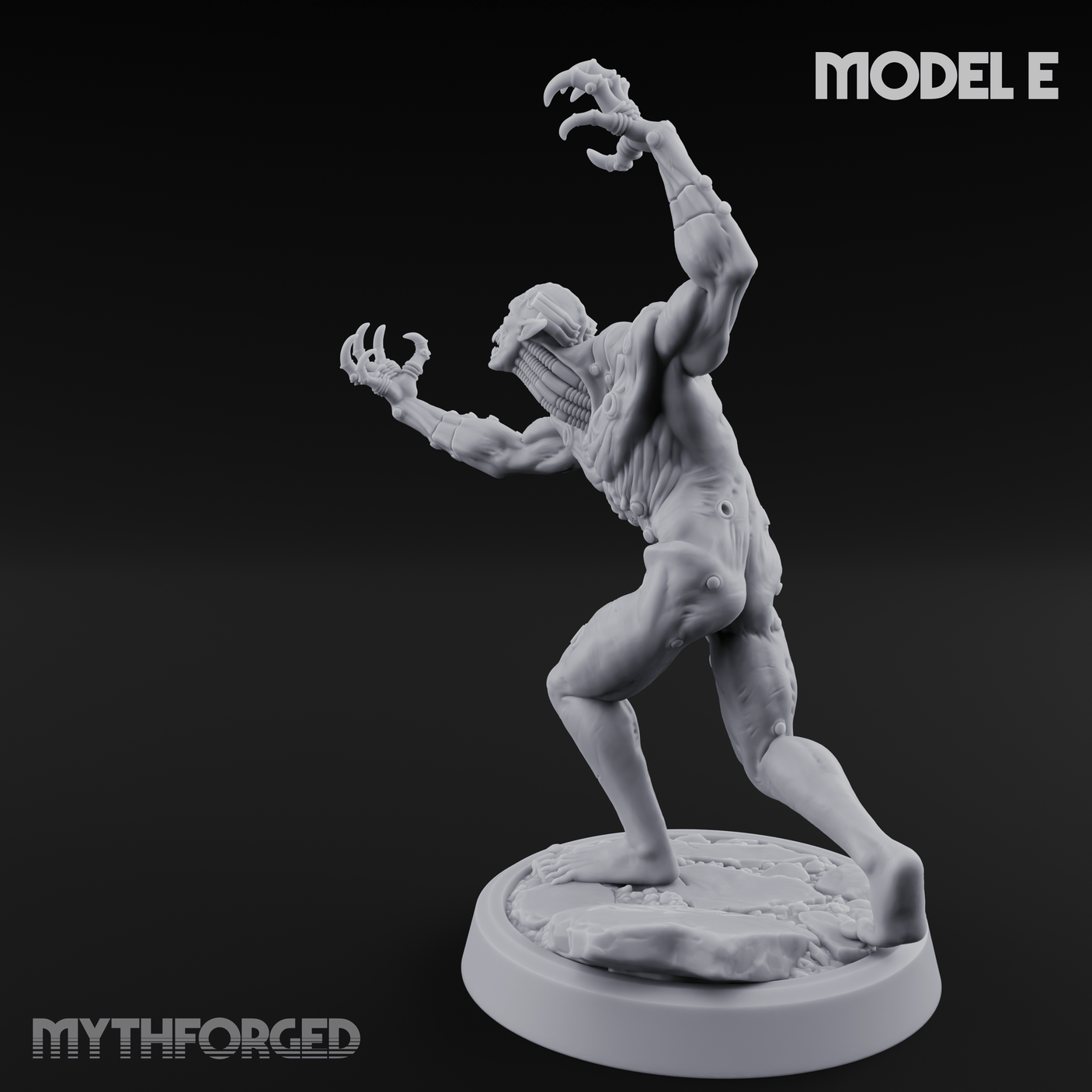Claws Splayed Roaring Corpse Fleet Brutes E Miniature for Dungeons and Dragons, Pathfinder or other TTRPGs