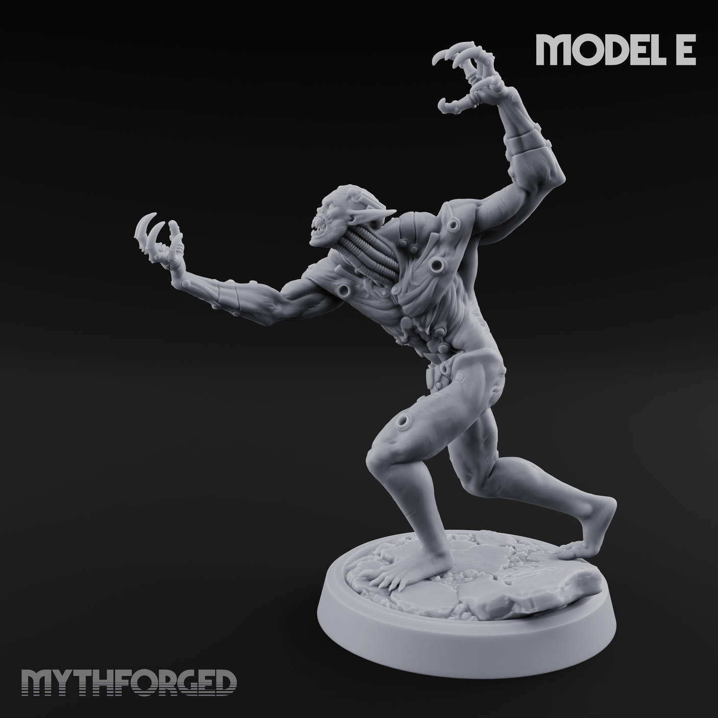 Claws Splayed Roaring Corpse Fleet Brutes E Miniature for Dungeons and Dragons, Pathfinder or other TTRPGs