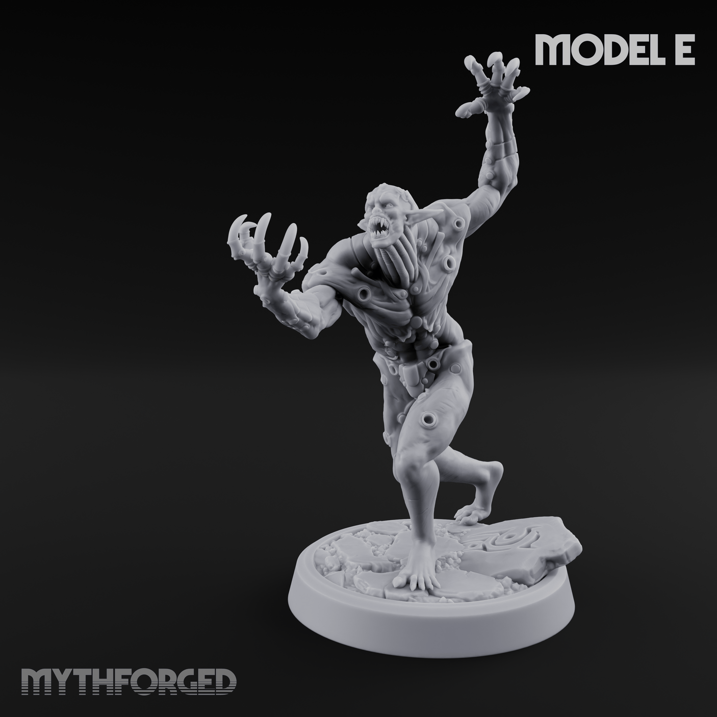 Claws Splayed Roaring Corpse Fleet Brutes E Miniature for Dungeons and Dragons, Pathfinder or other TTRPGs